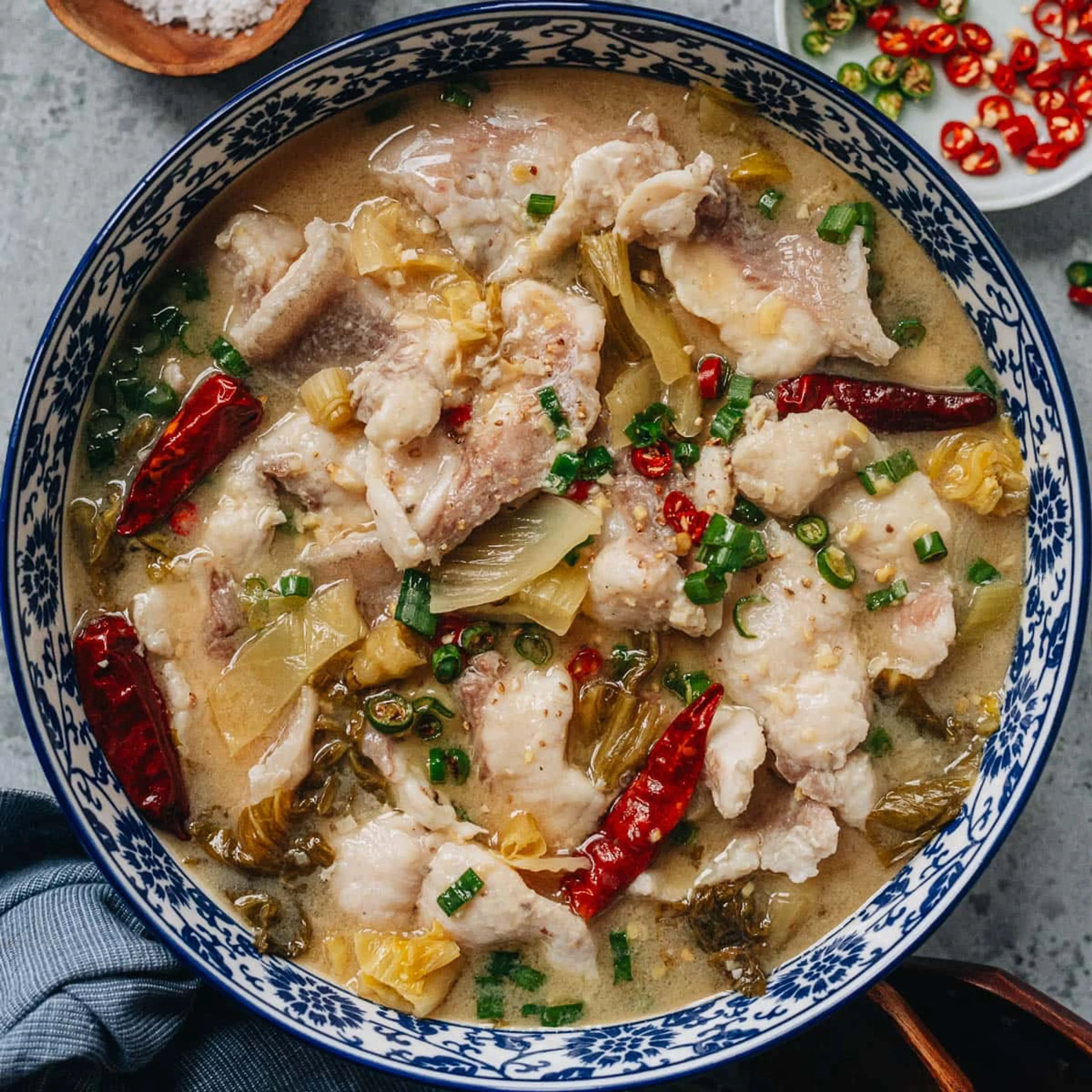 Suan Cai Yu (酸菜鱼, Sichuan Fish with Pickled Mustard Greens)