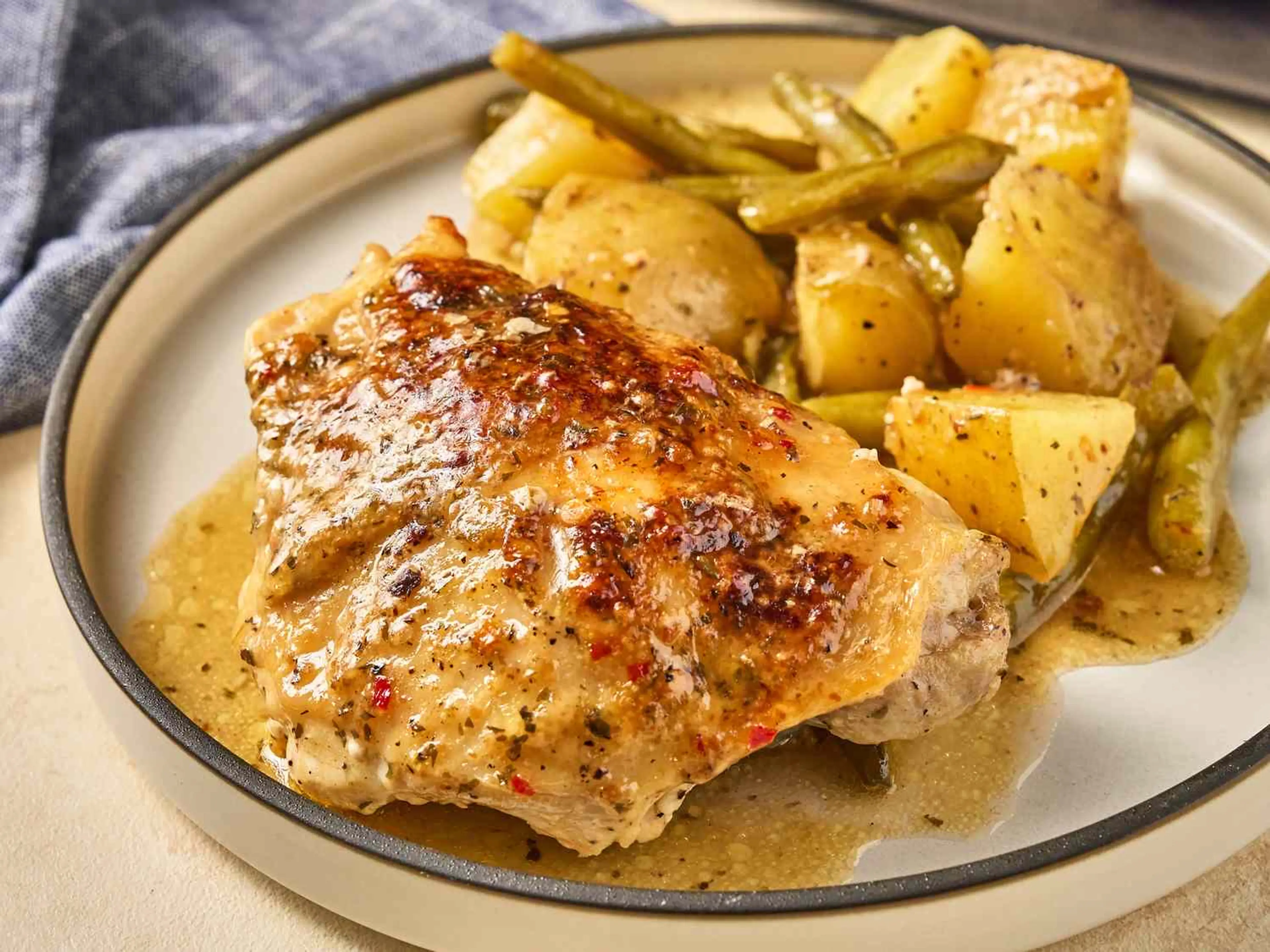One Pan Garlic Parmesan Chicken Dinner