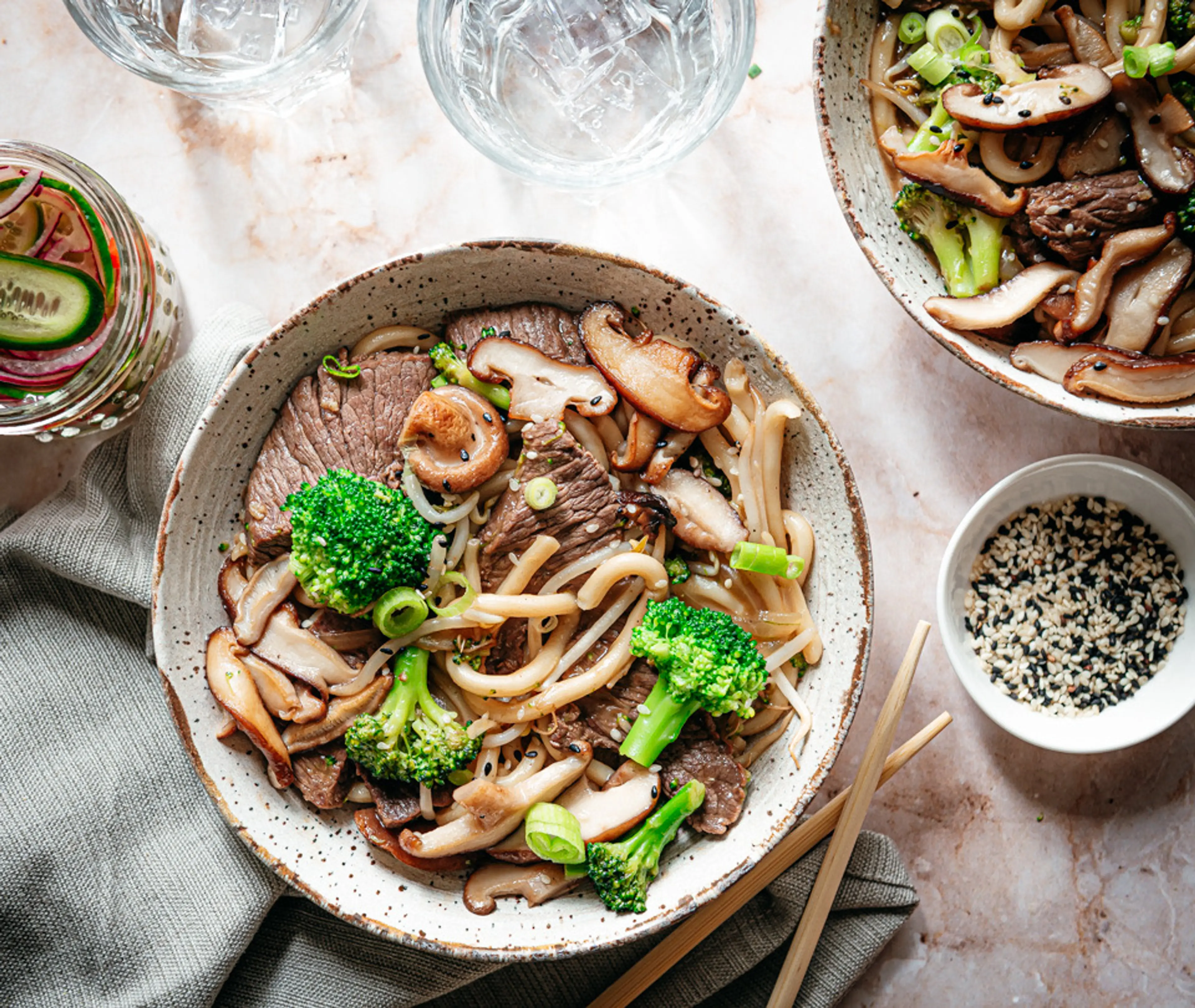 Biefstuk uit de wok met broccoli