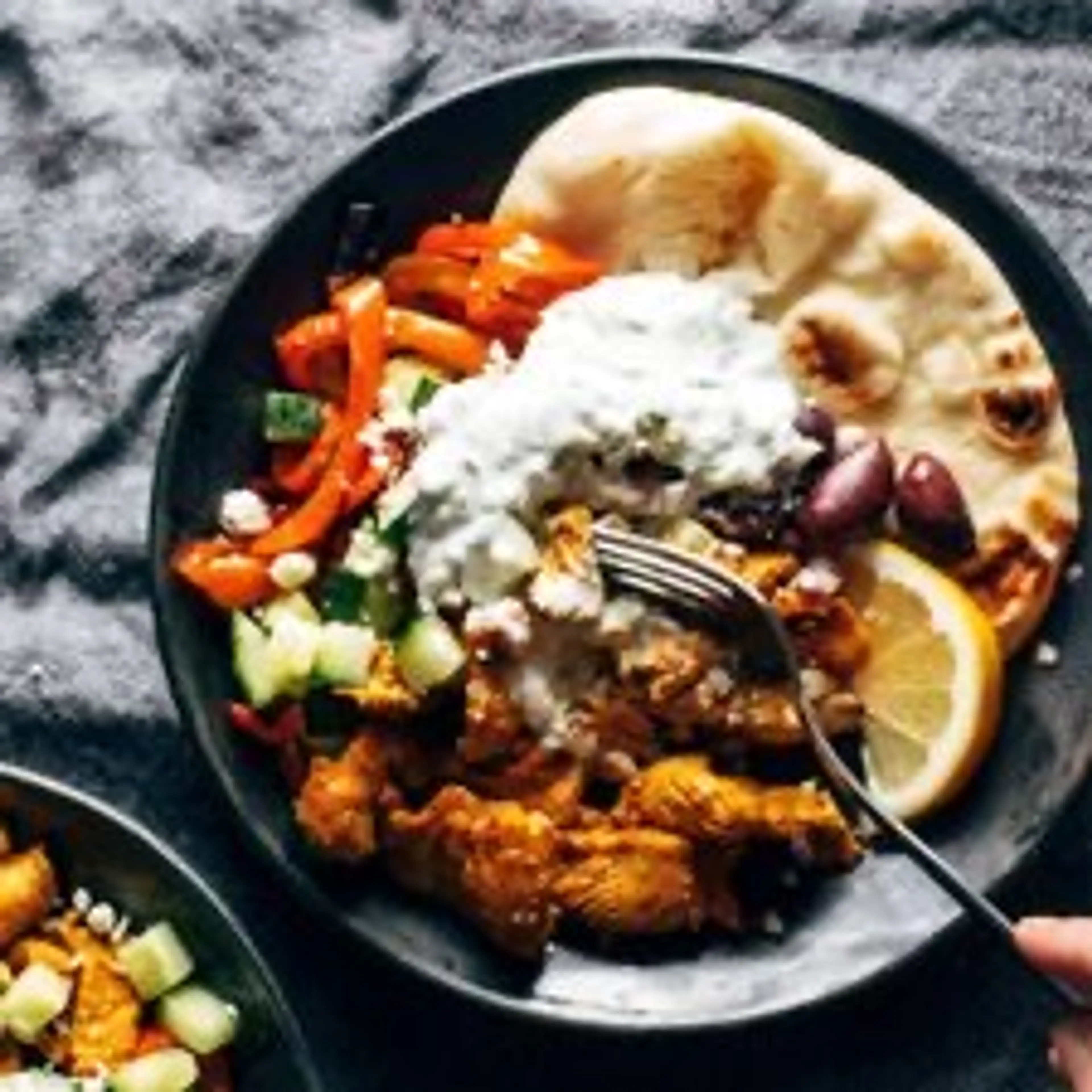 Sheet Pan Chicken Pitas with Tzatziki