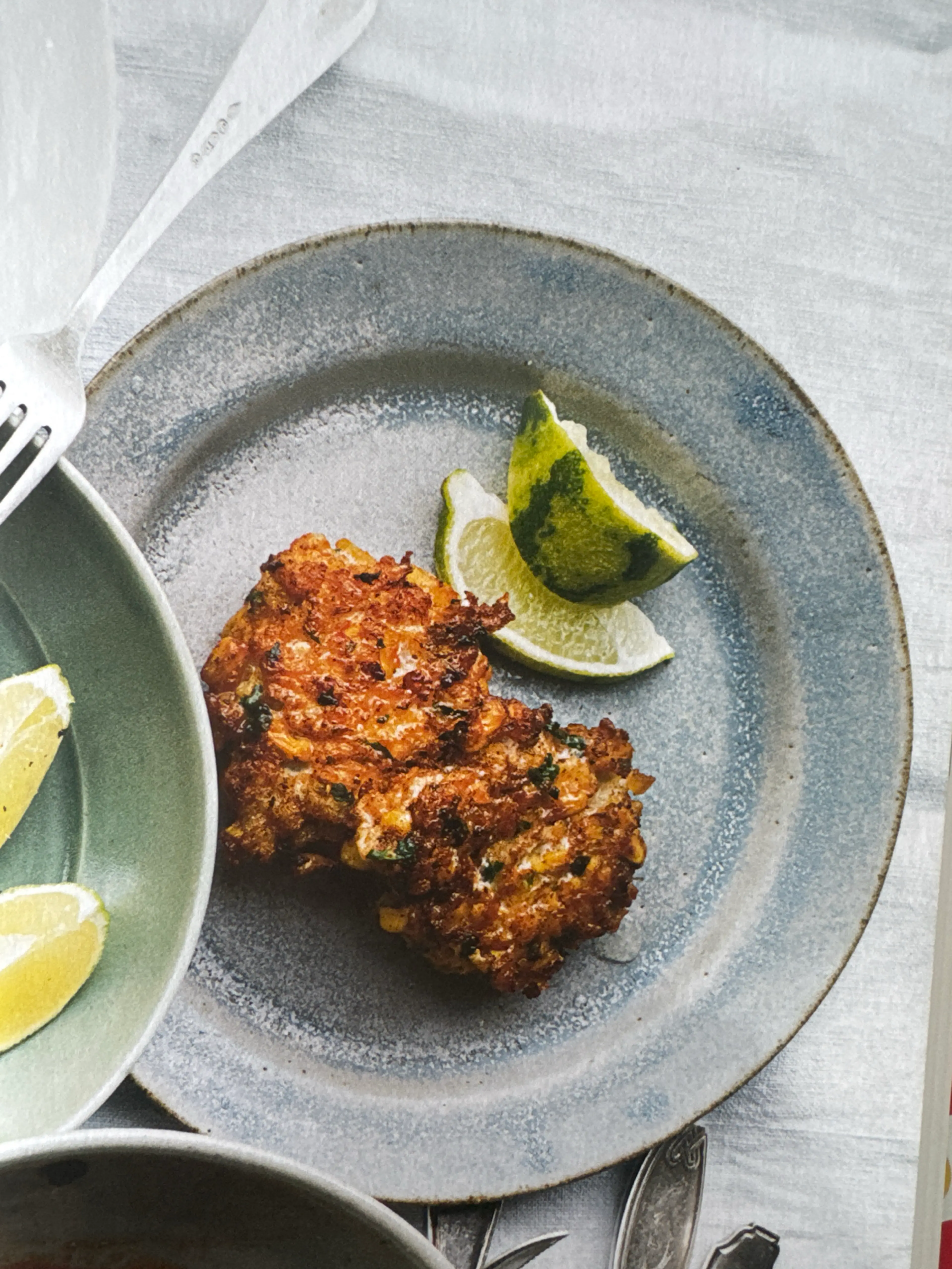 Prawn and corn fritters