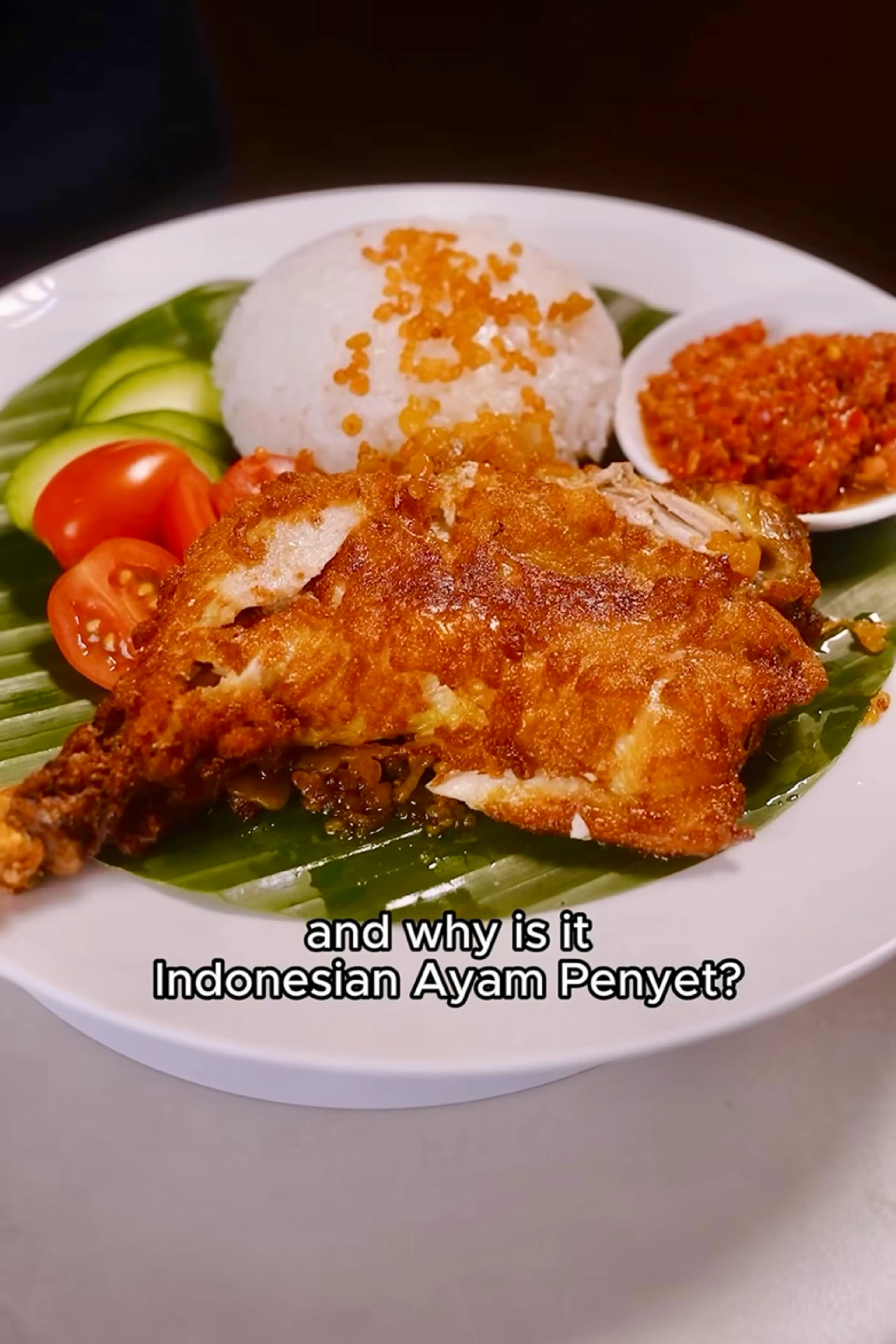 Ayam Penyet (Singaporean style)