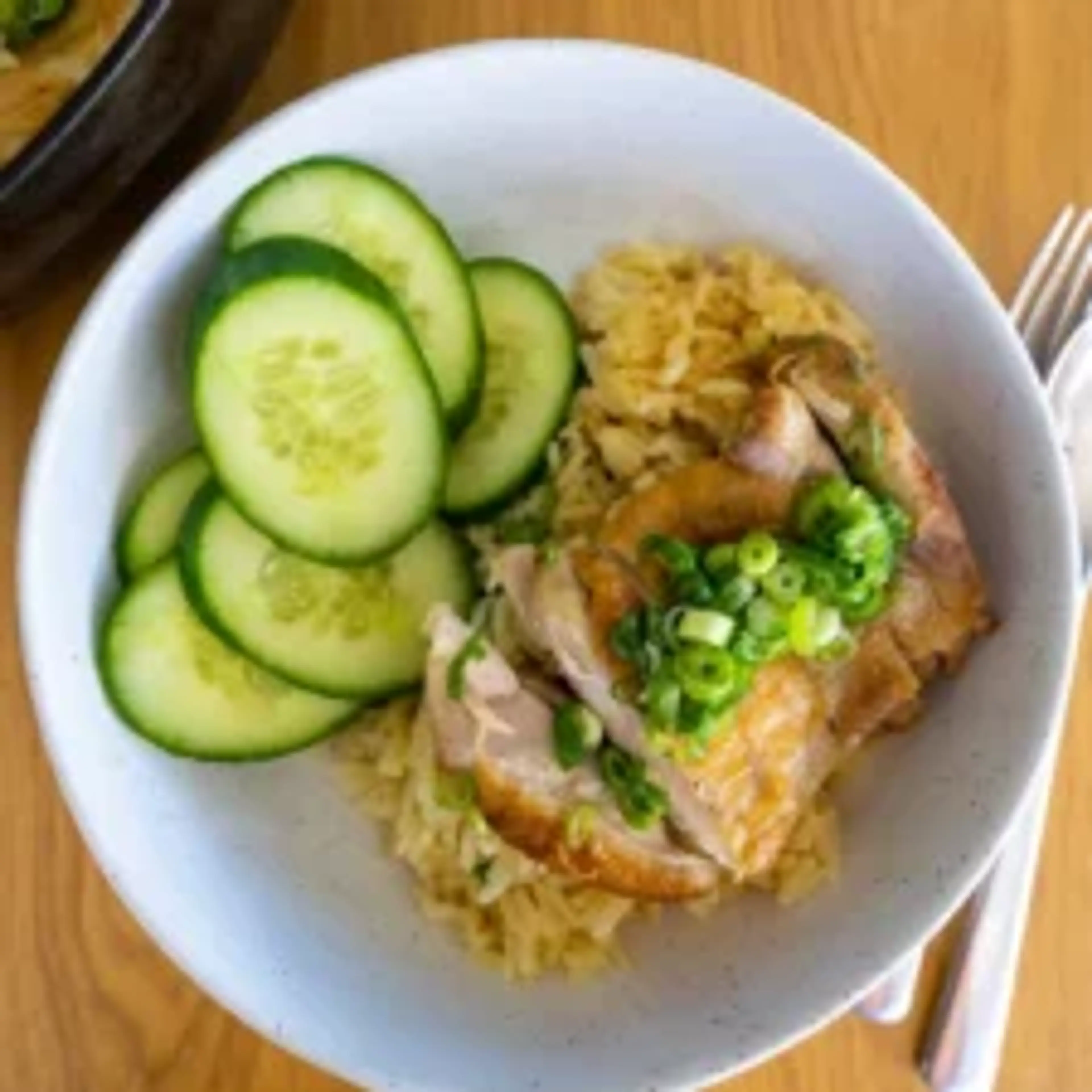 One-pan Ginger Spring Onion (Scallion) Chicken and Rice