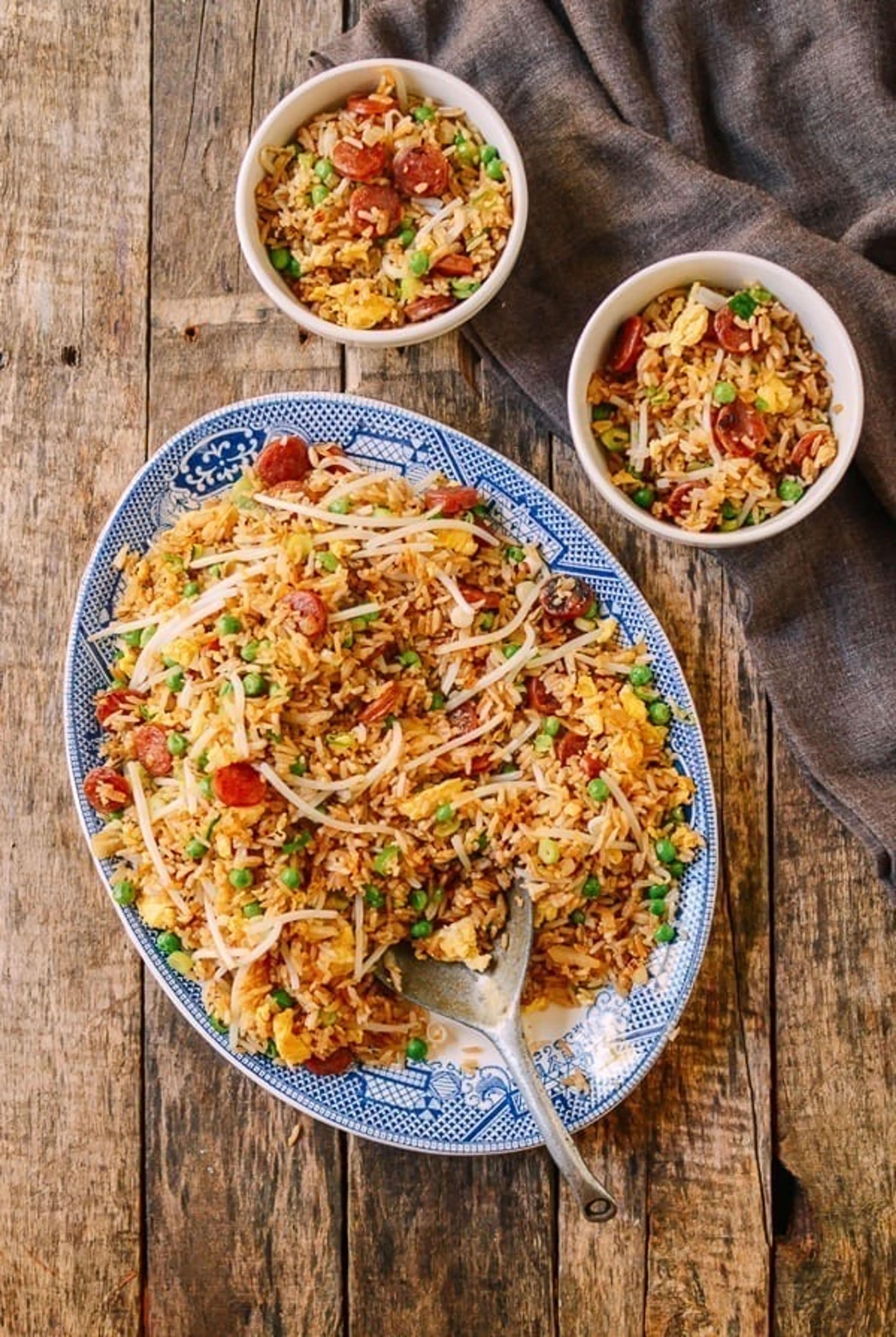 Chinese Sausage Fried Rice (Lop Cheung Chow Fan)