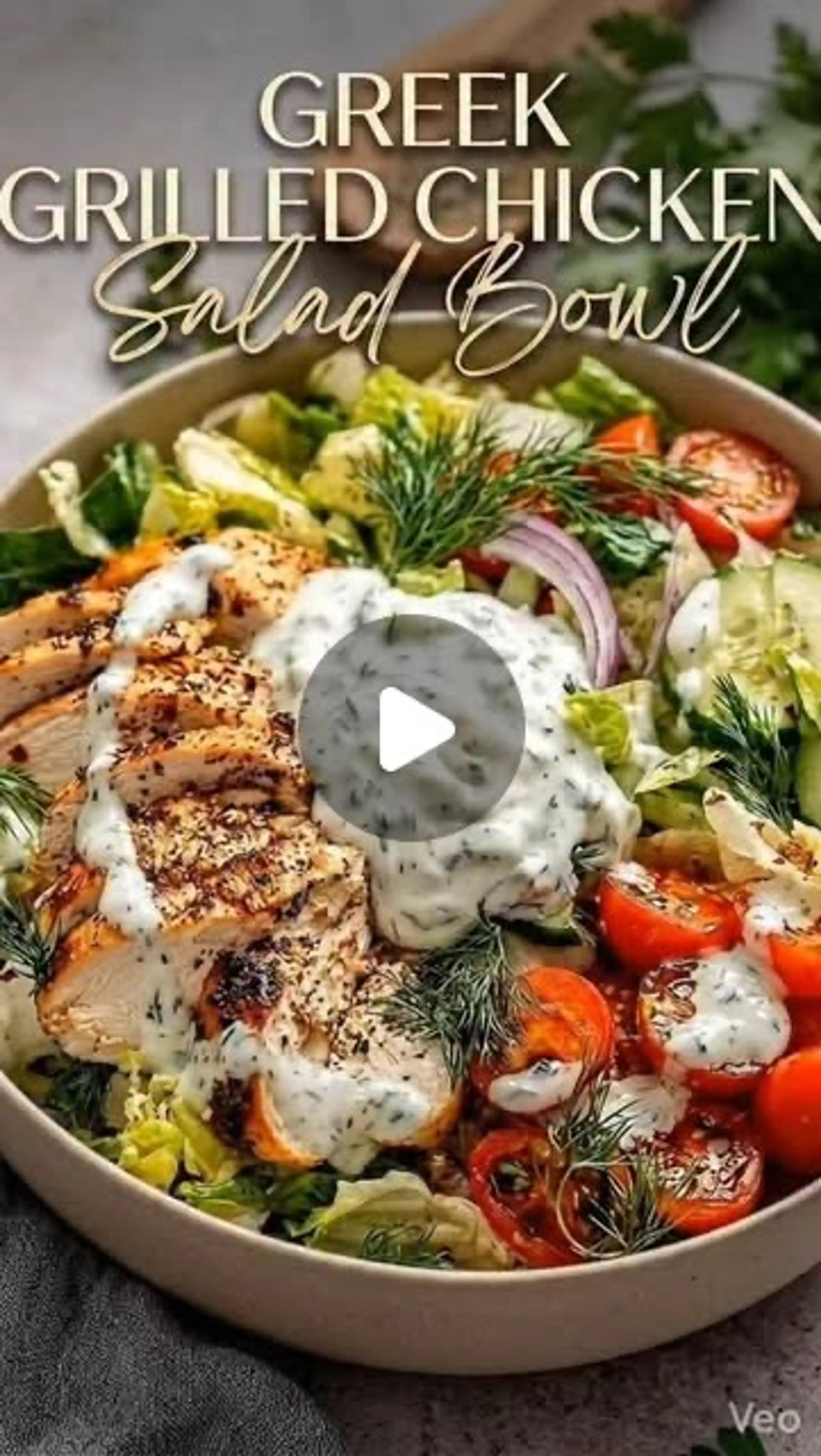 Greek Grilled Chicken Salad Bowl
