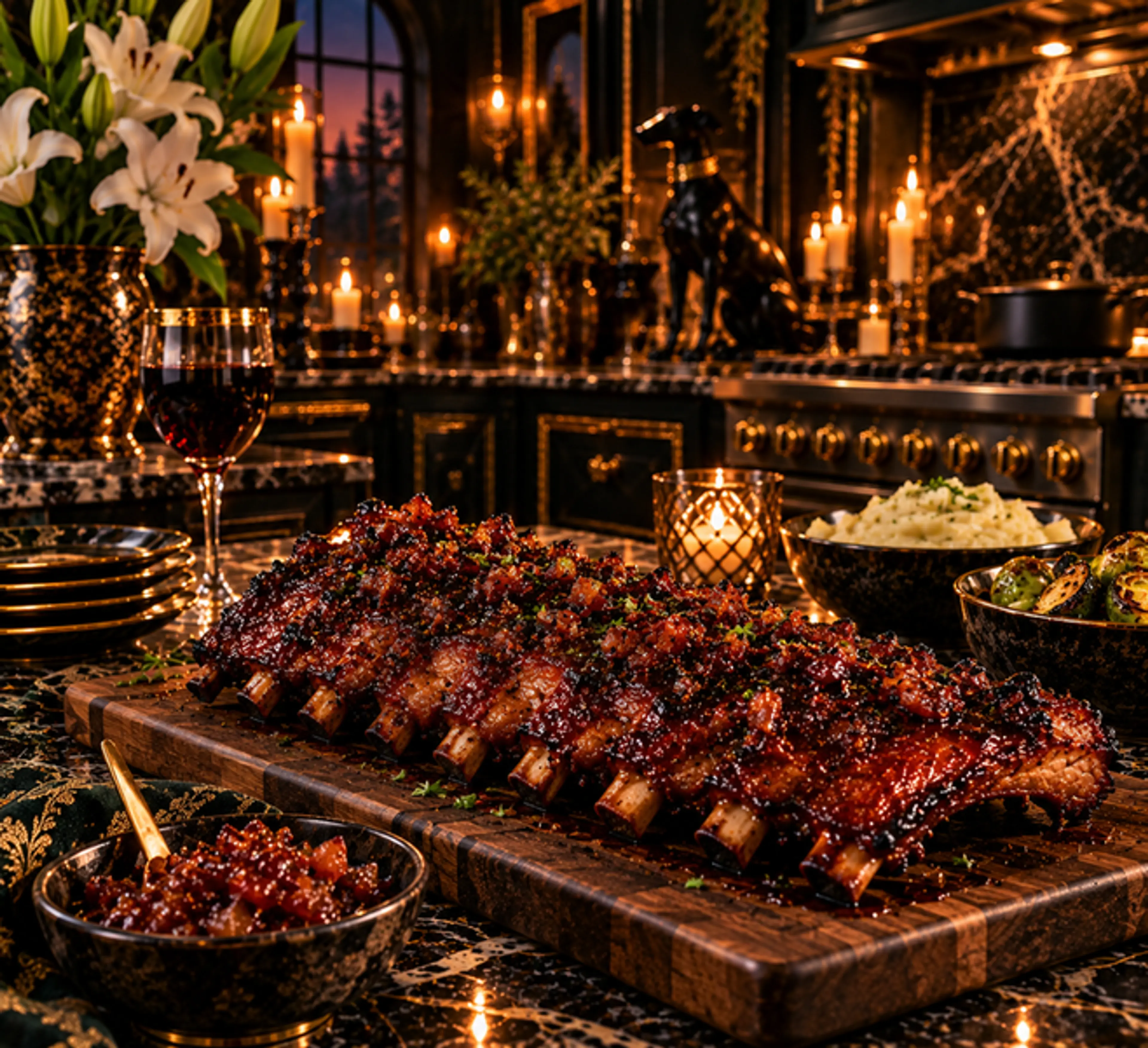 Prue's Bacon Jam Ribs