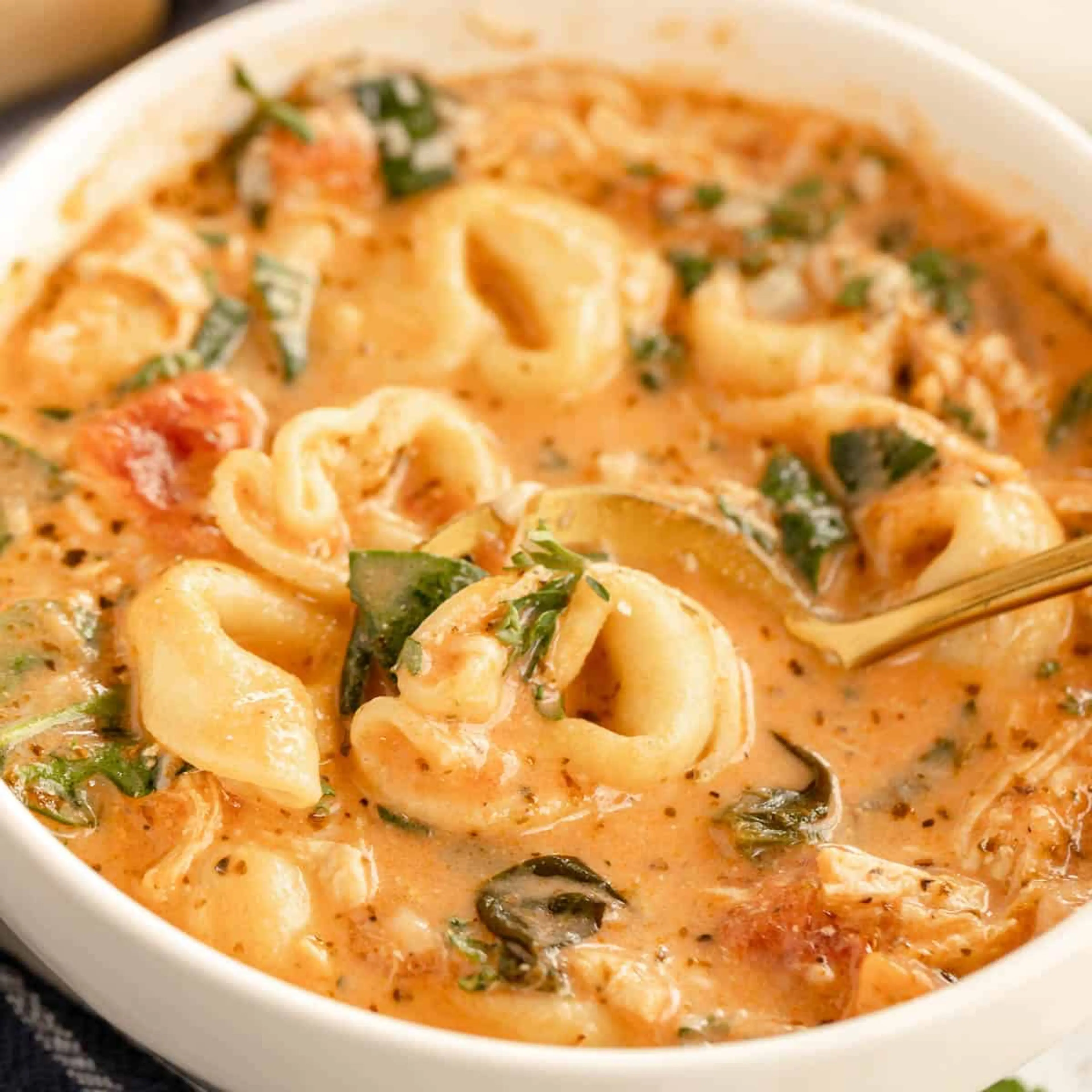 Creamy Chicken Tortellini Soup
