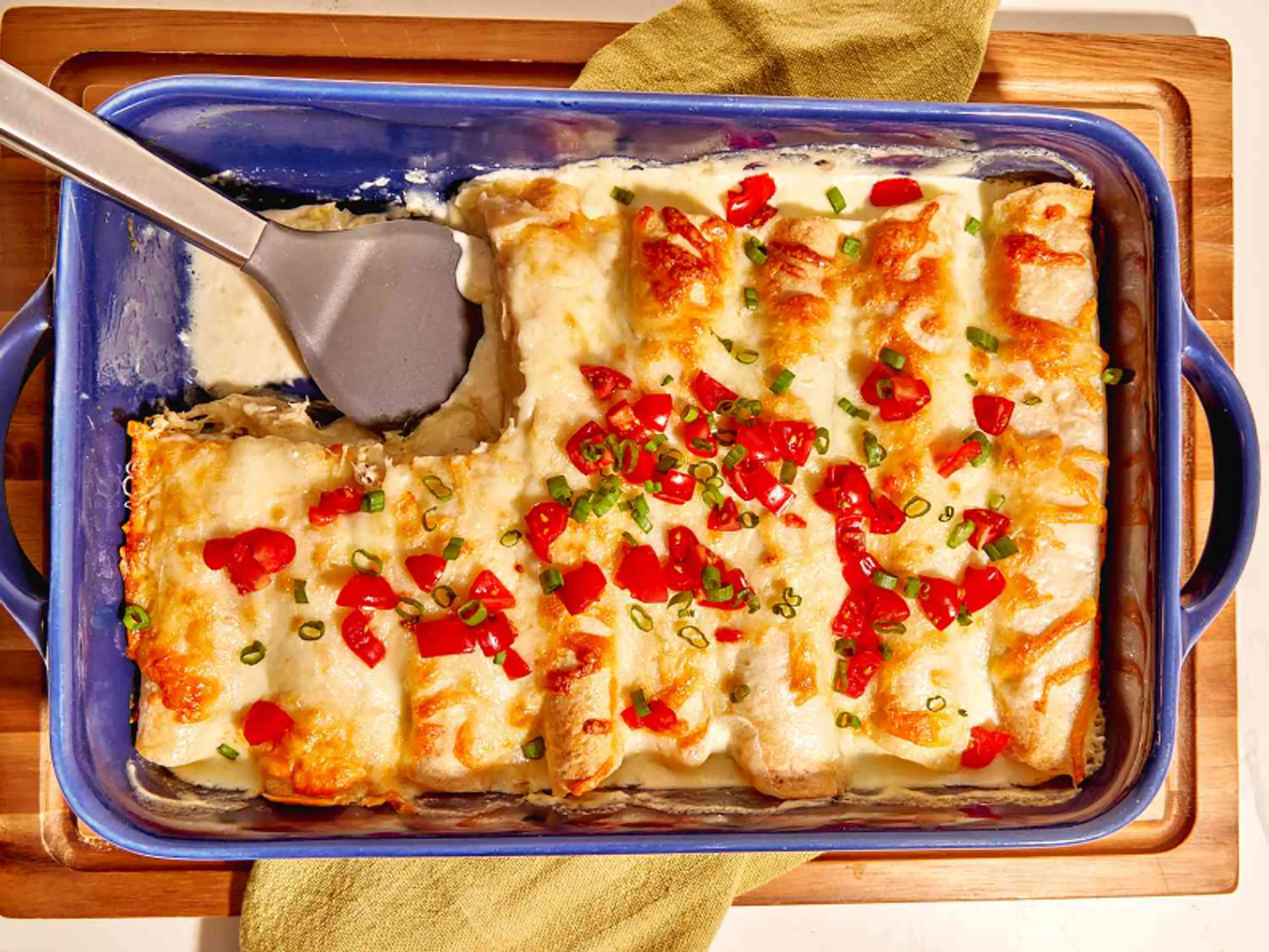 Creamy Mississippi Chicken Enchiladas