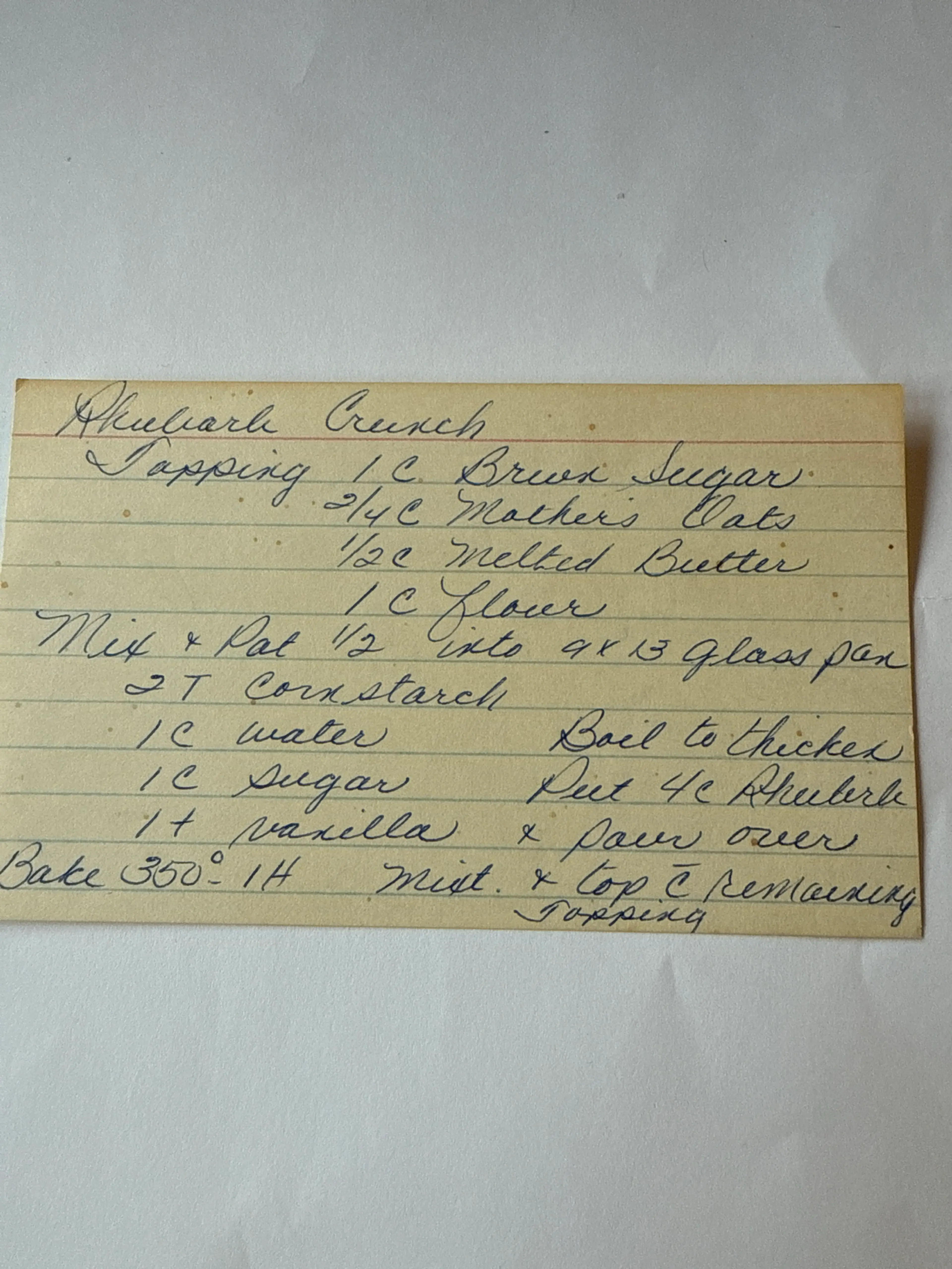 Rhubarb Crunch