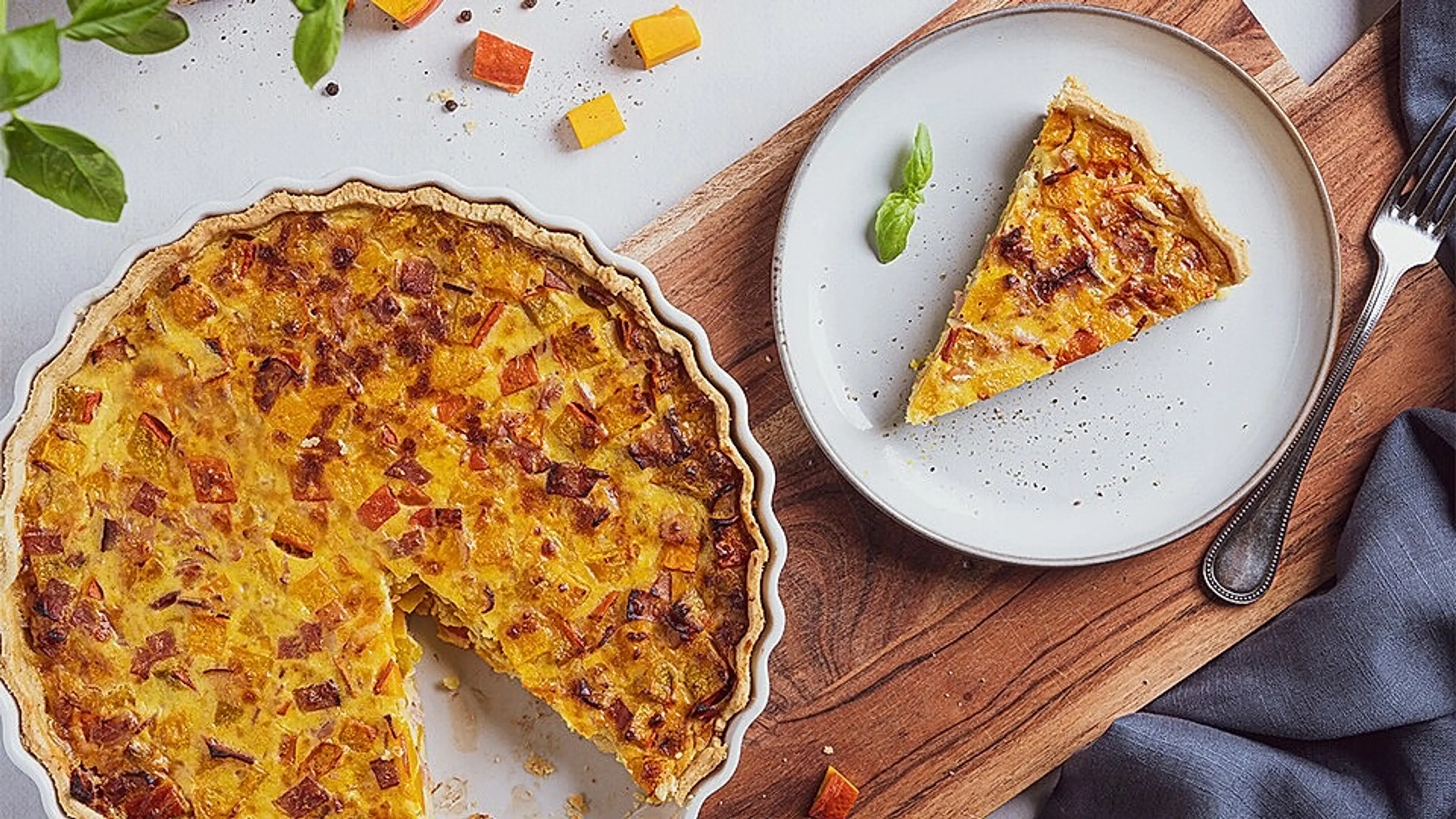 Kürbis-Quiche