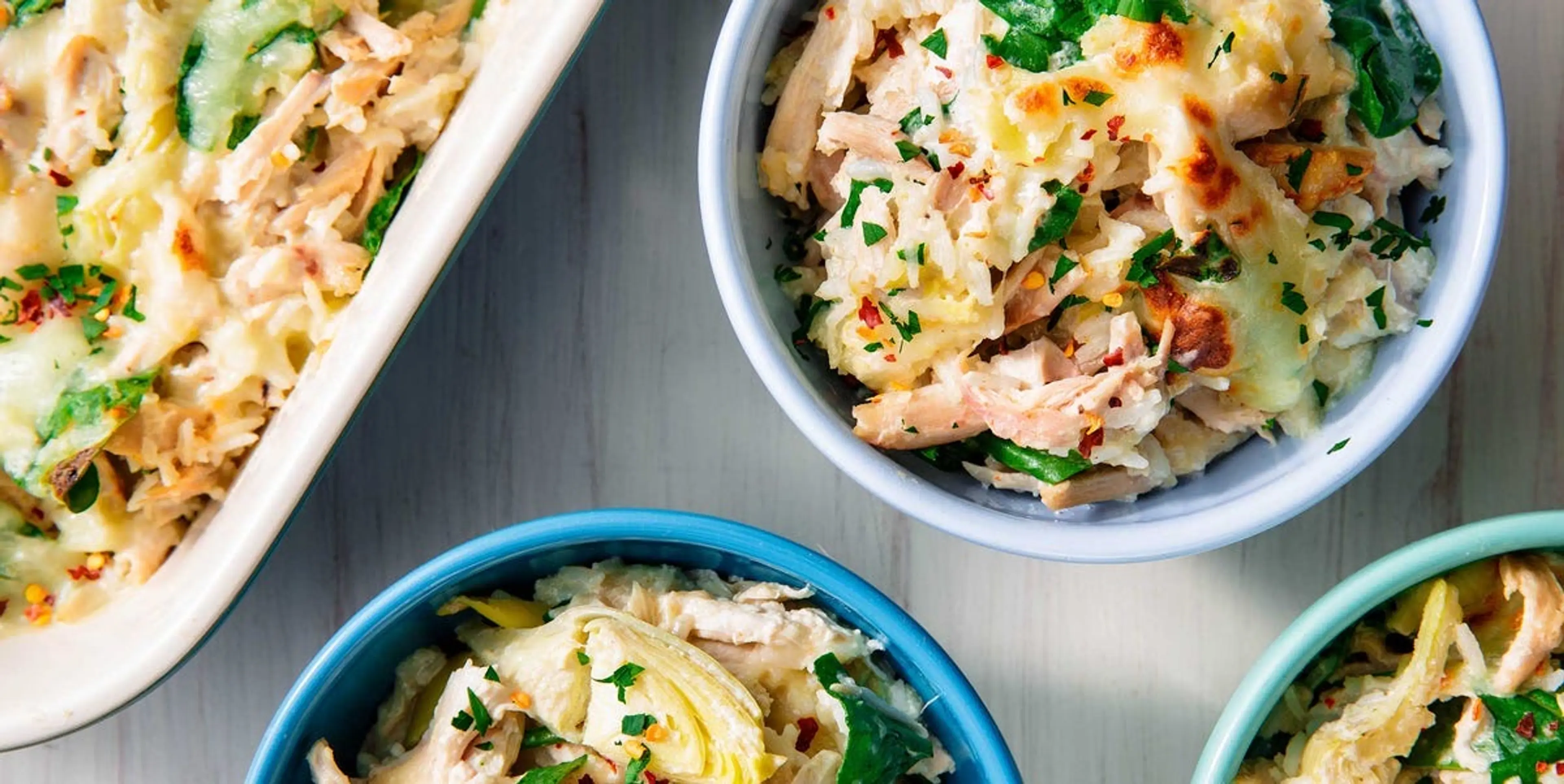 Chicken Spinach Artichoke Rice Casserole