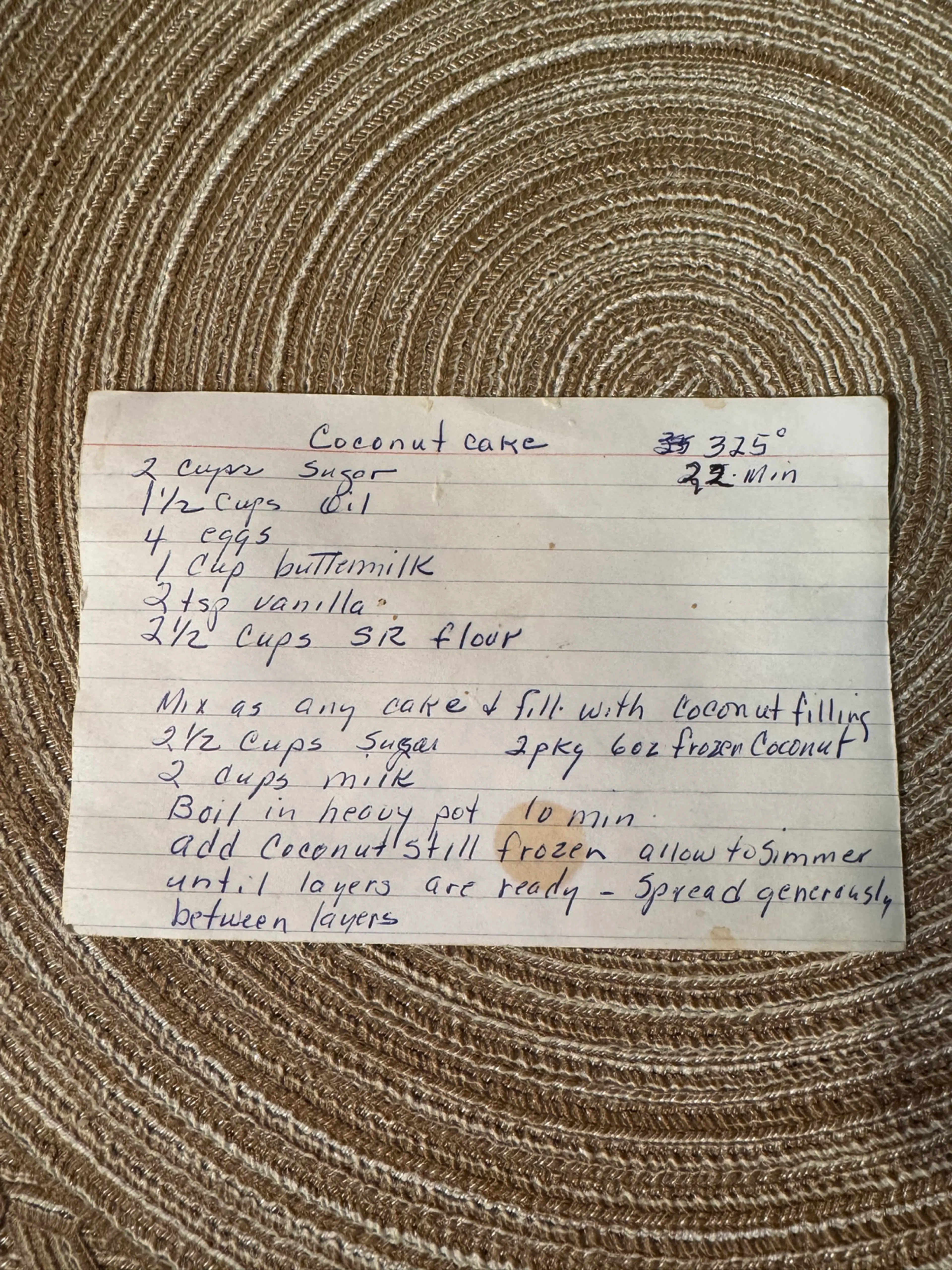 Gram’s Coconut Cake