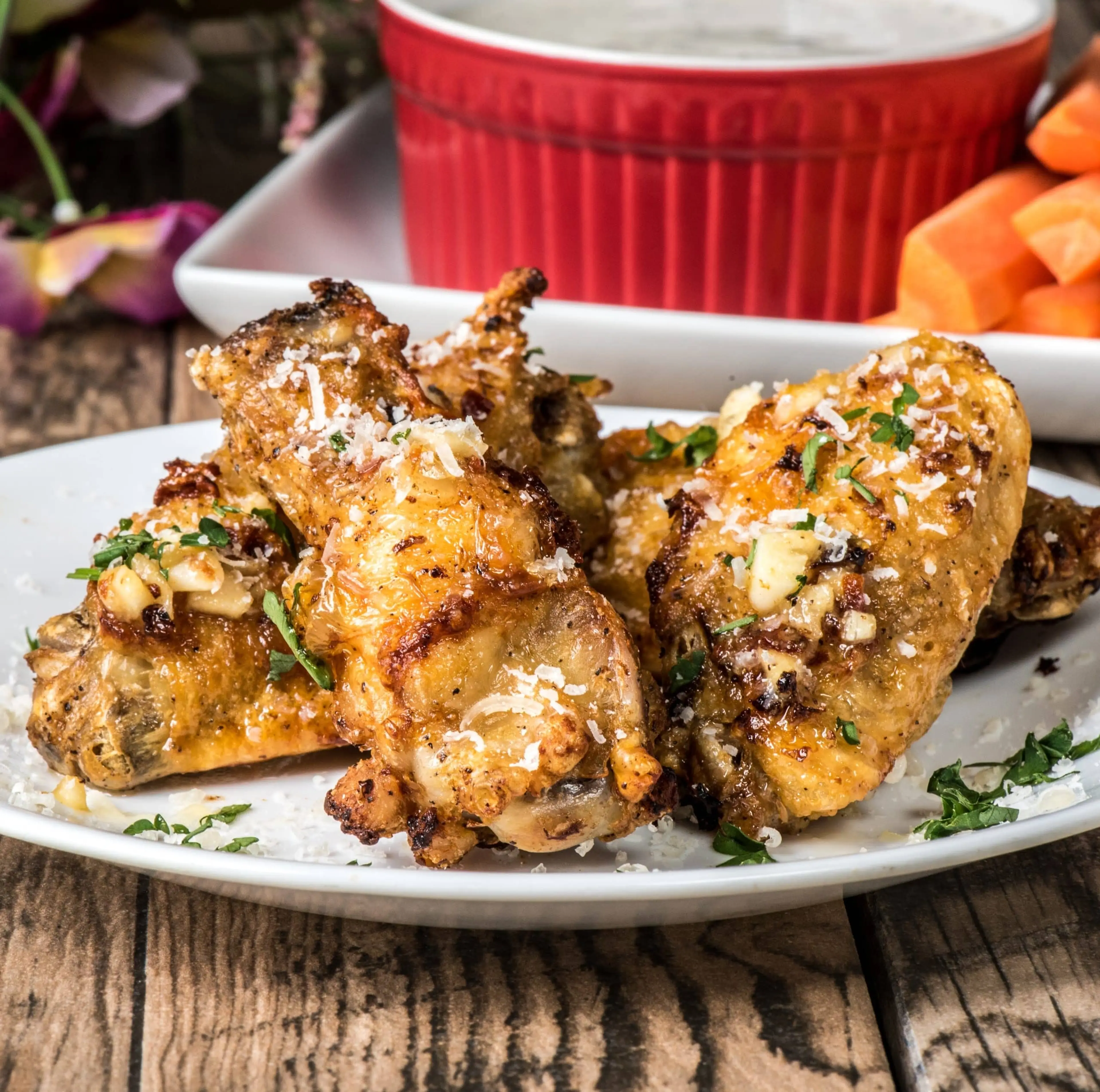 Keto Garlic Parmesan Wings (Air Fryer)
