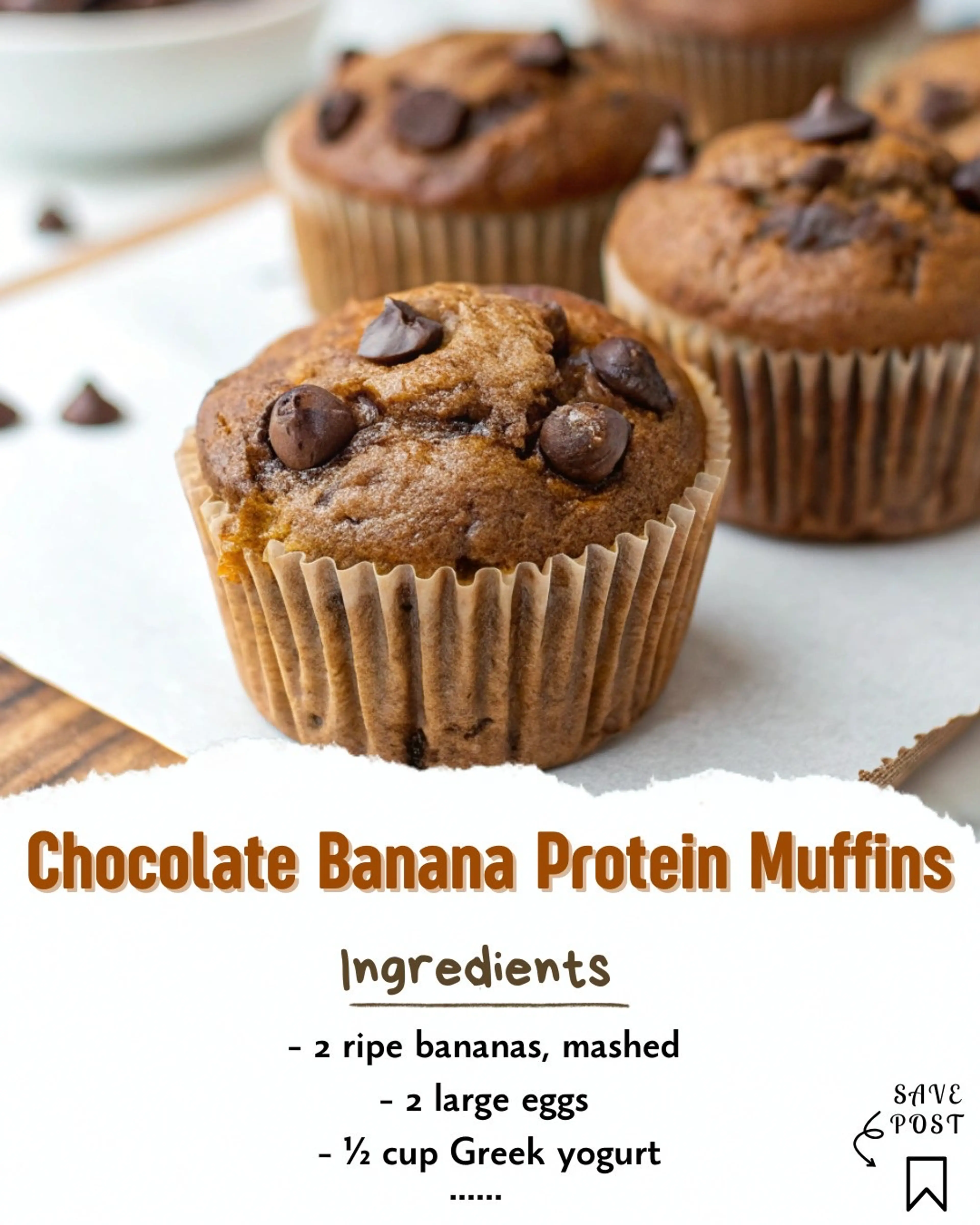 Chocolate Banana Protein Muffins Recipe That’s Naturally Swe