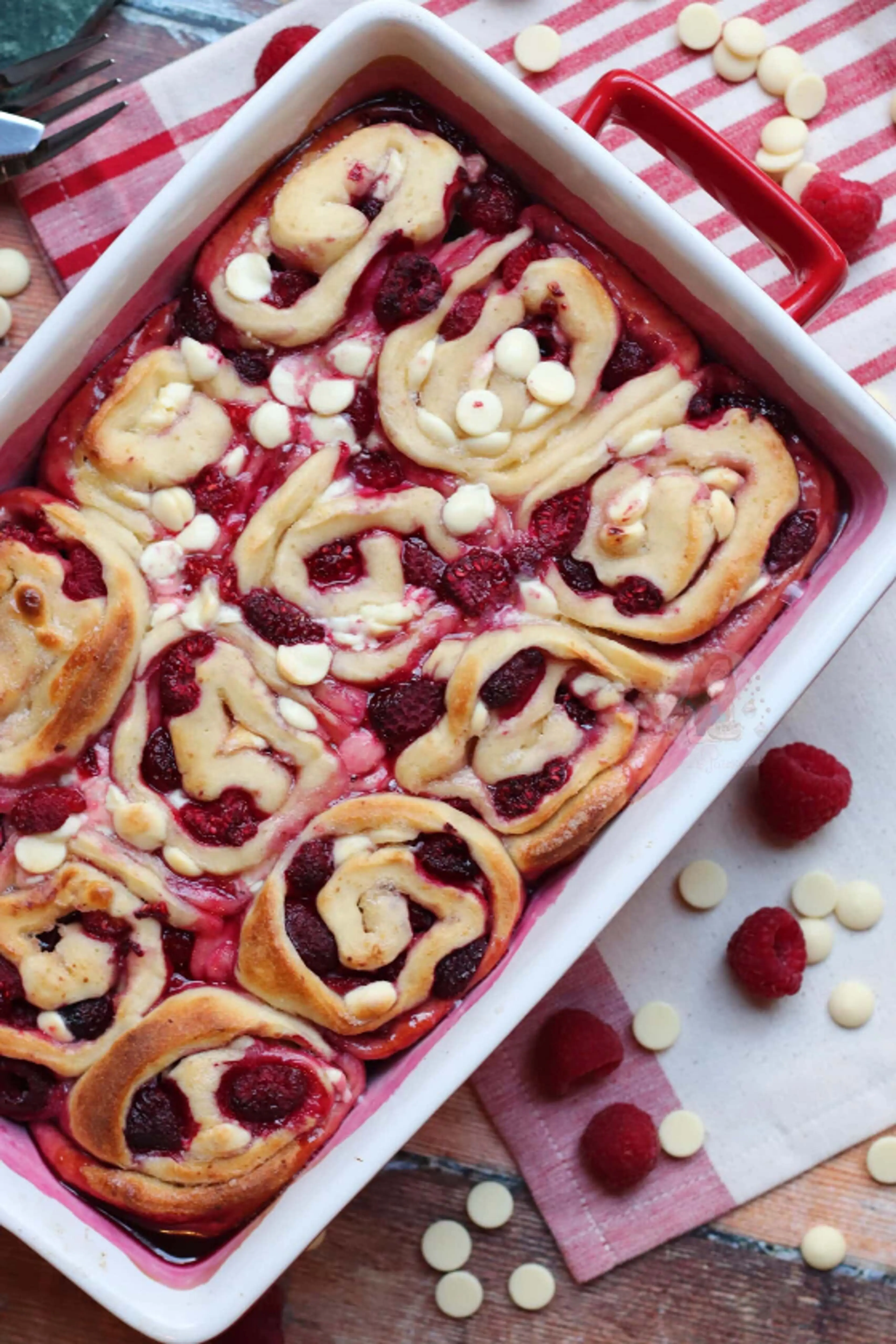 White Chocolate Raspberry Rolls!