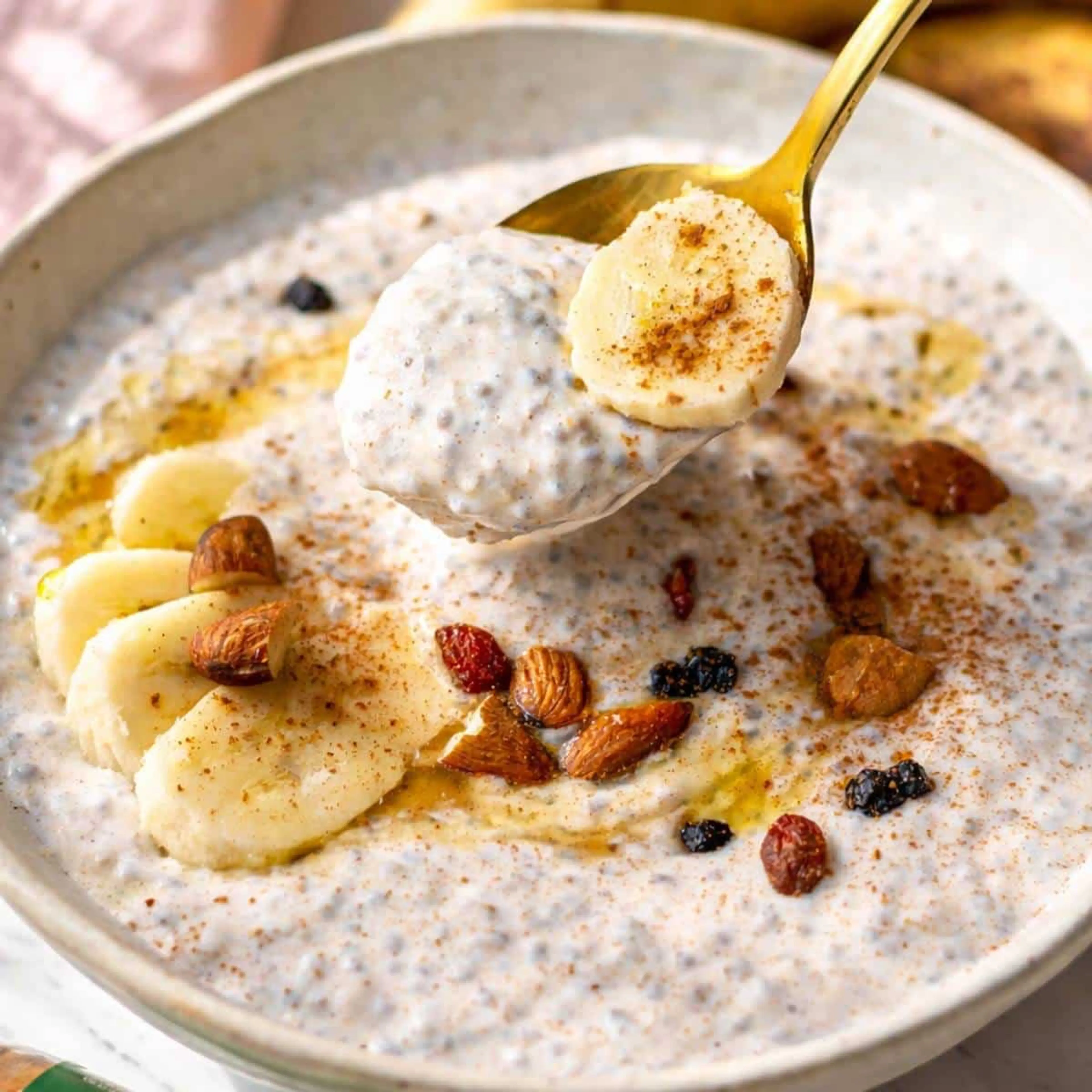 Creamy Banana Chia Pudding with Greek Yogurt