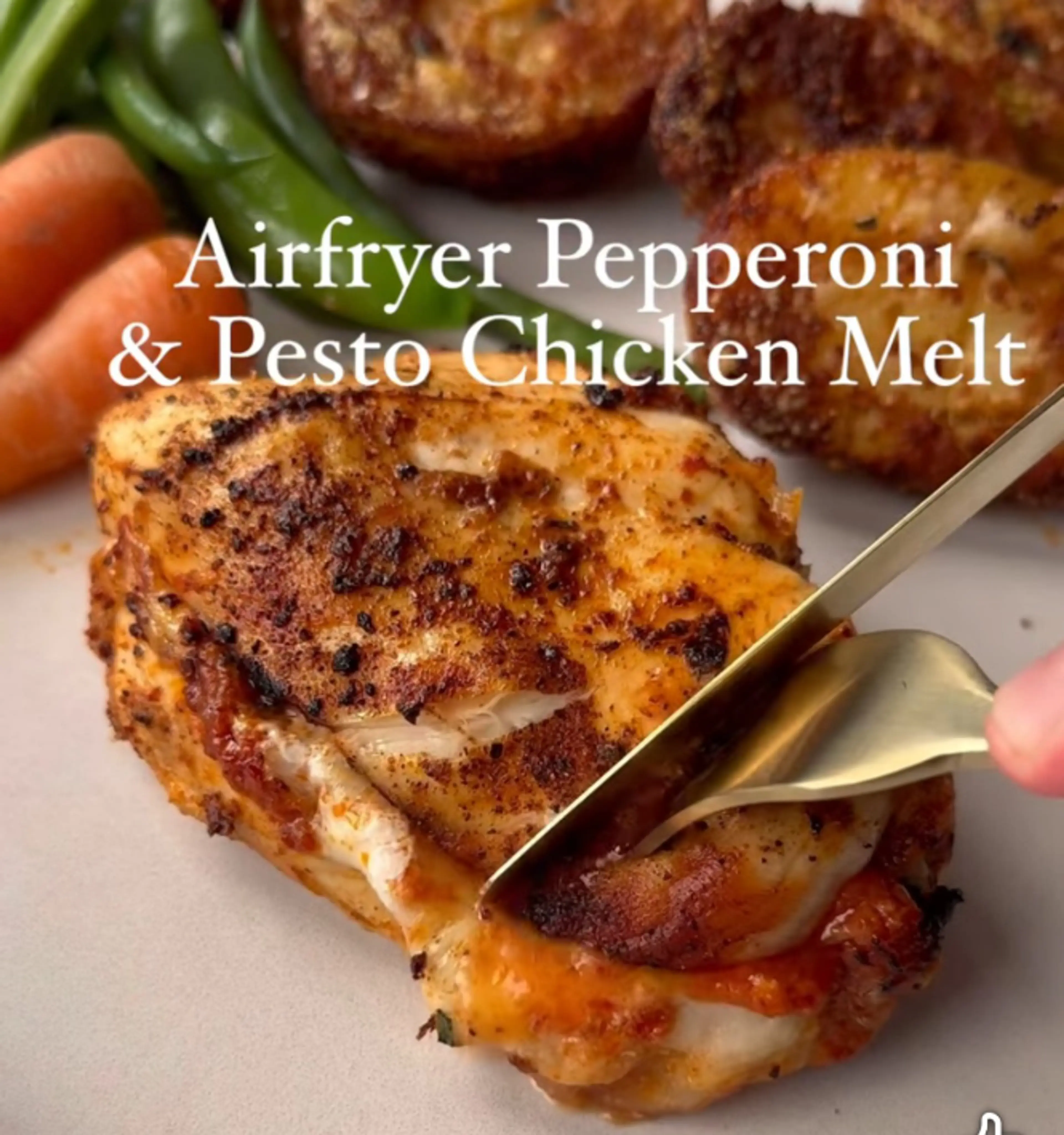 Airfryer Pepperoni & Pesto Chicken Melt