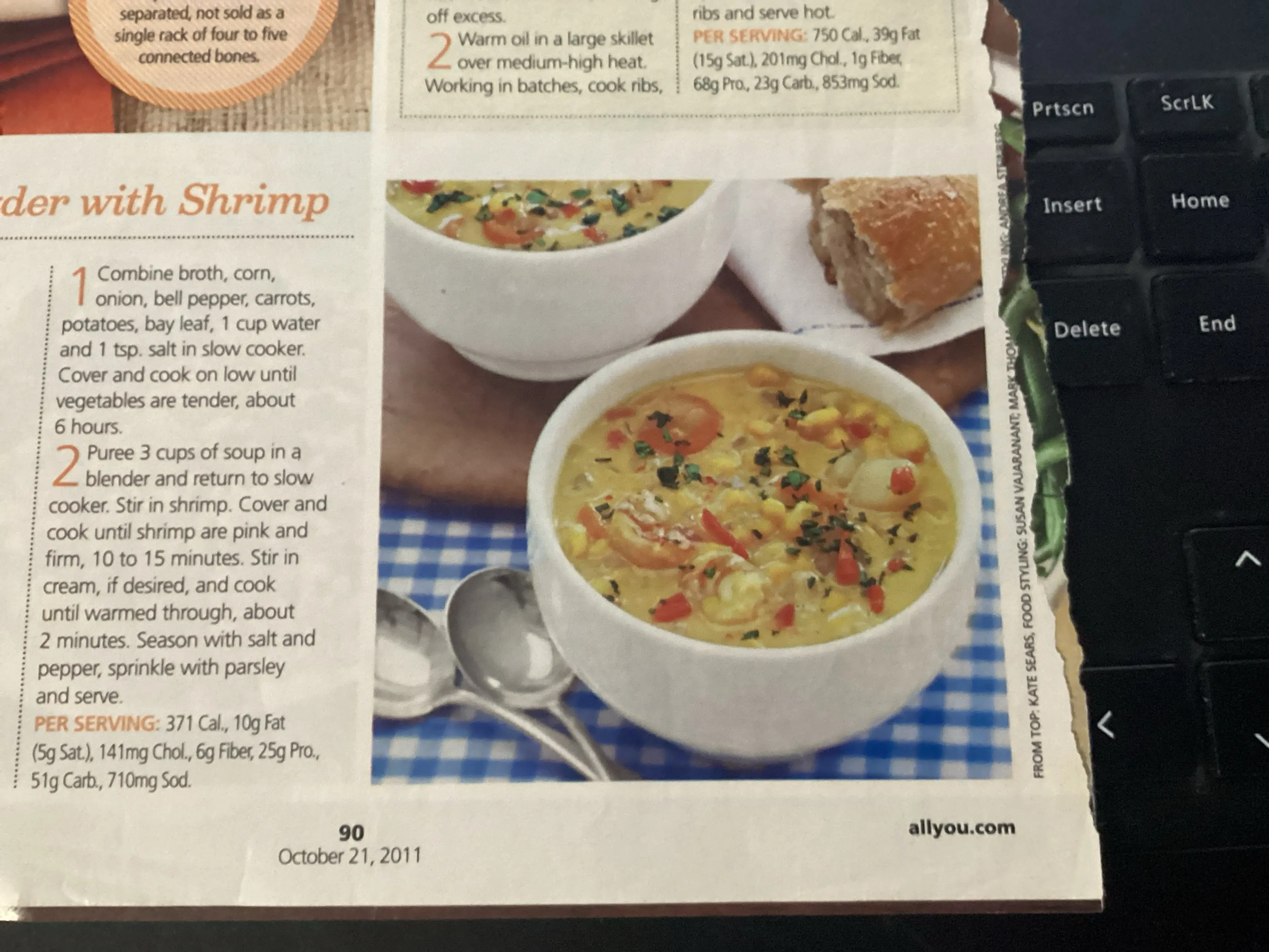 Corn Chowder with Shrimp