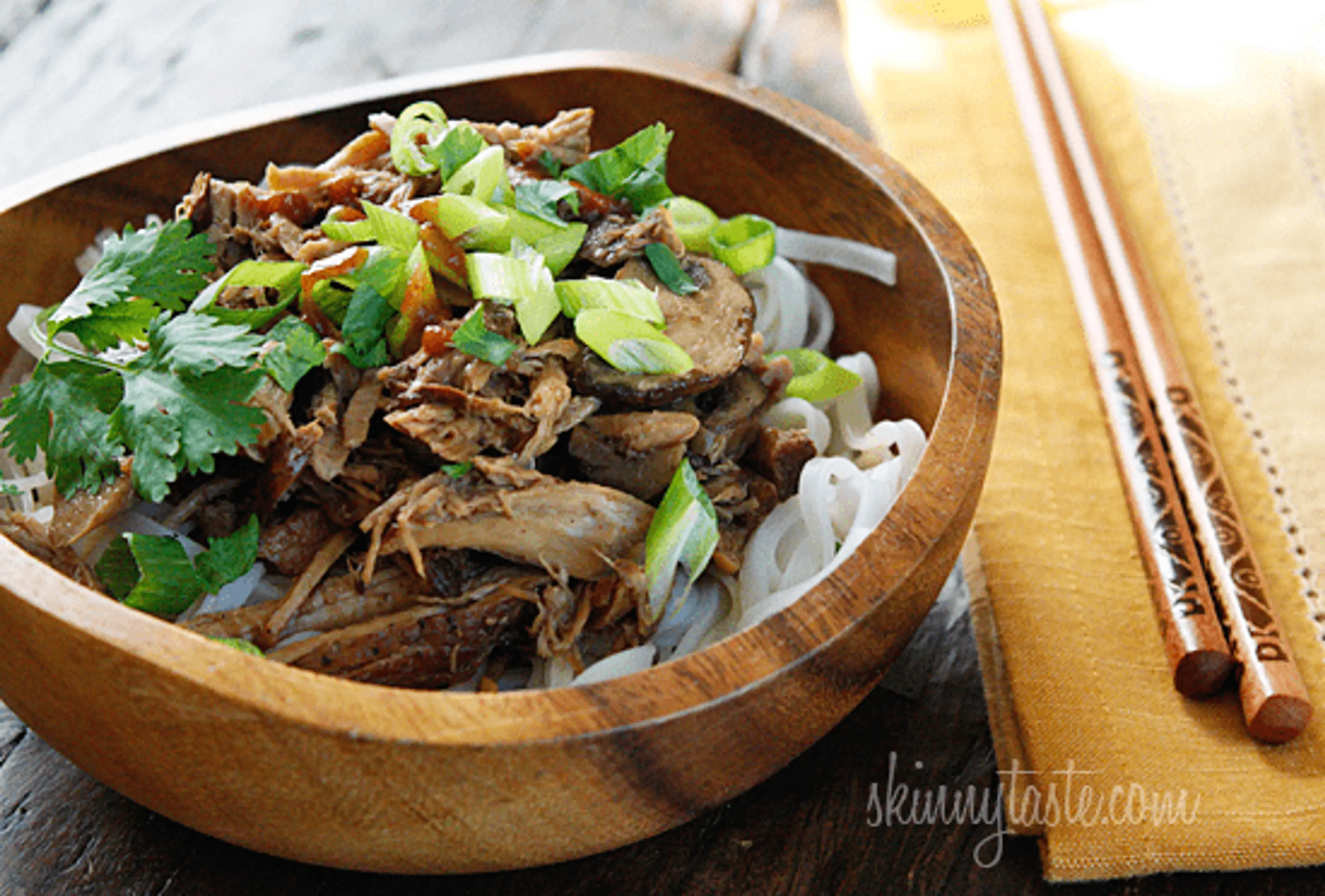 Crock Pot Asian Pork with Mushrooms