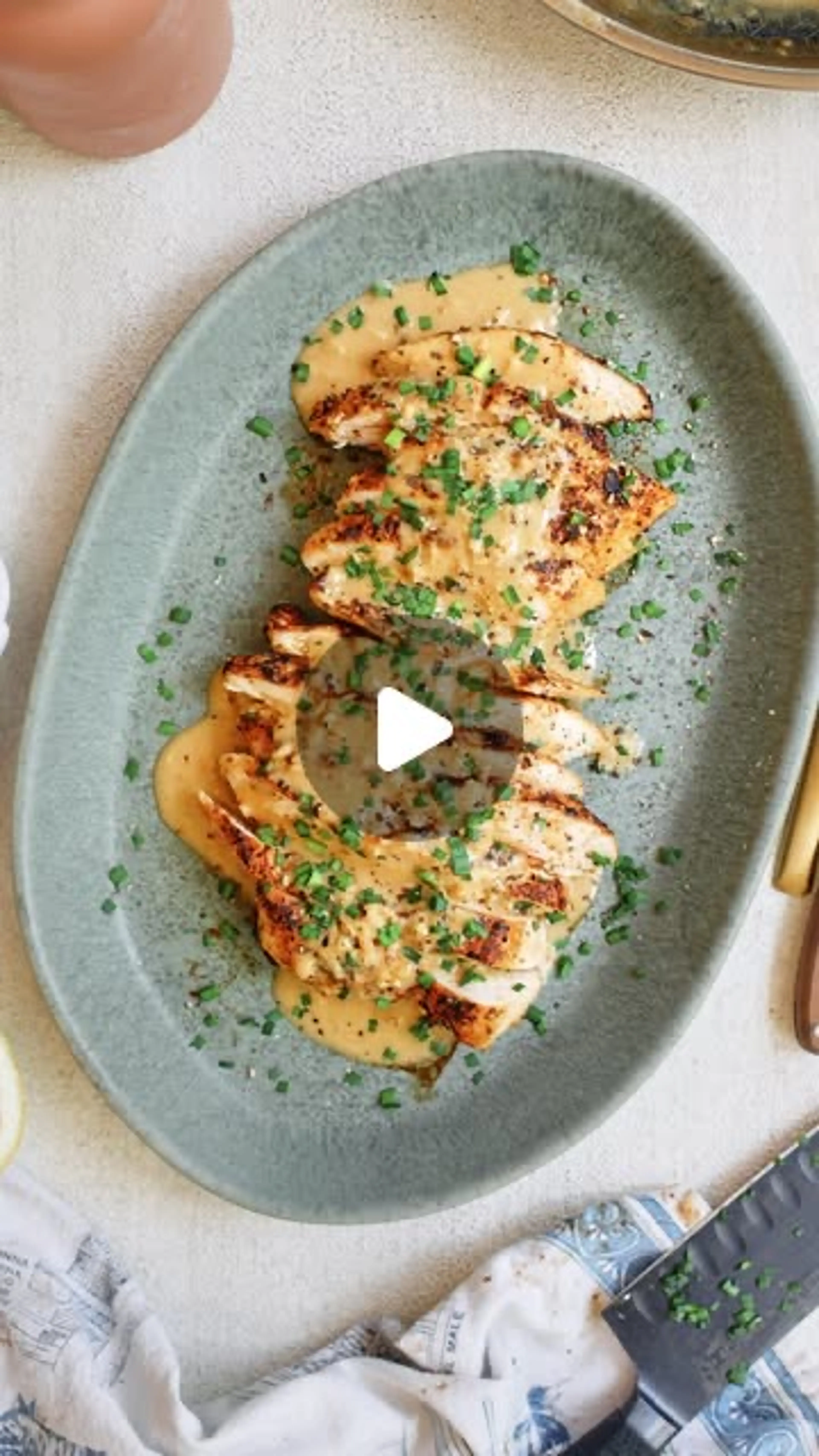 Pan Seared Chicken with Garlic Shallot Cream Sauce