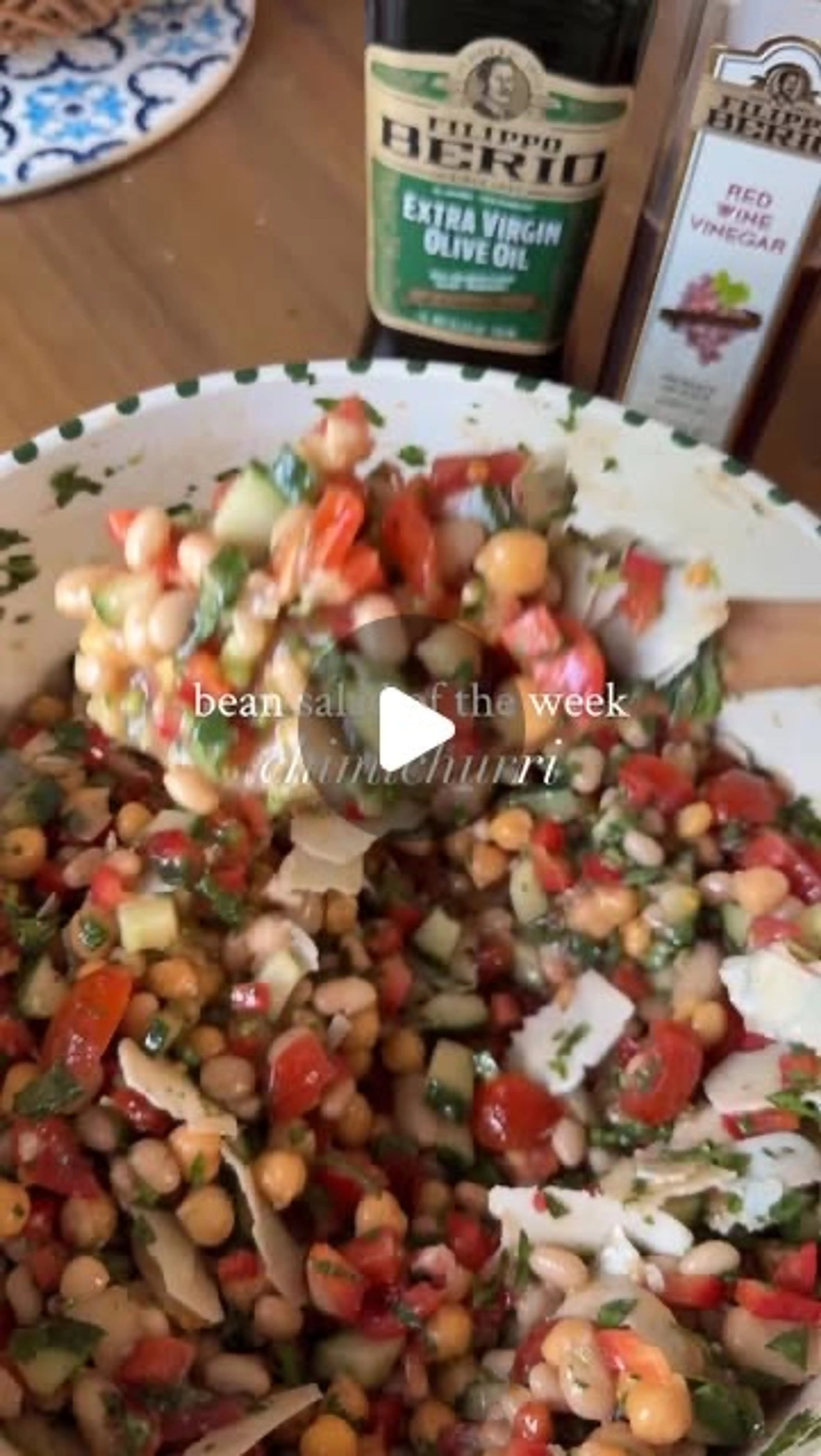 Chimichurri Bean Salad with @filippoberio_us