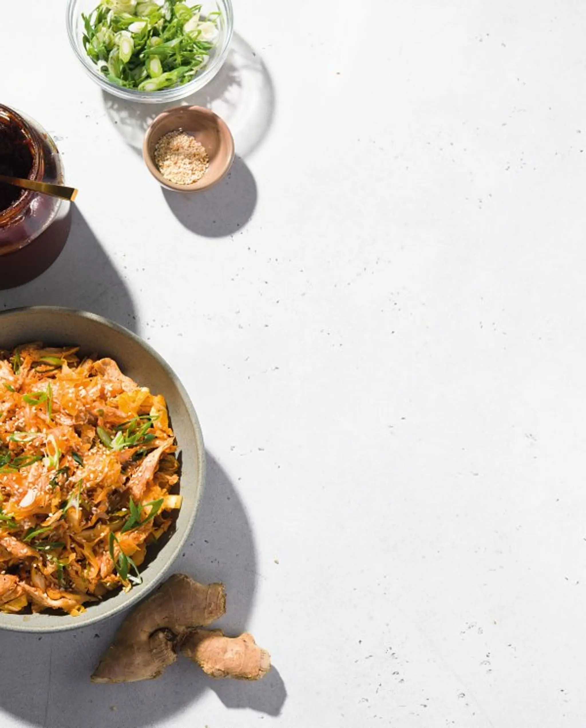 Cabbage and Chicken Salad with Gochujang and Sesame