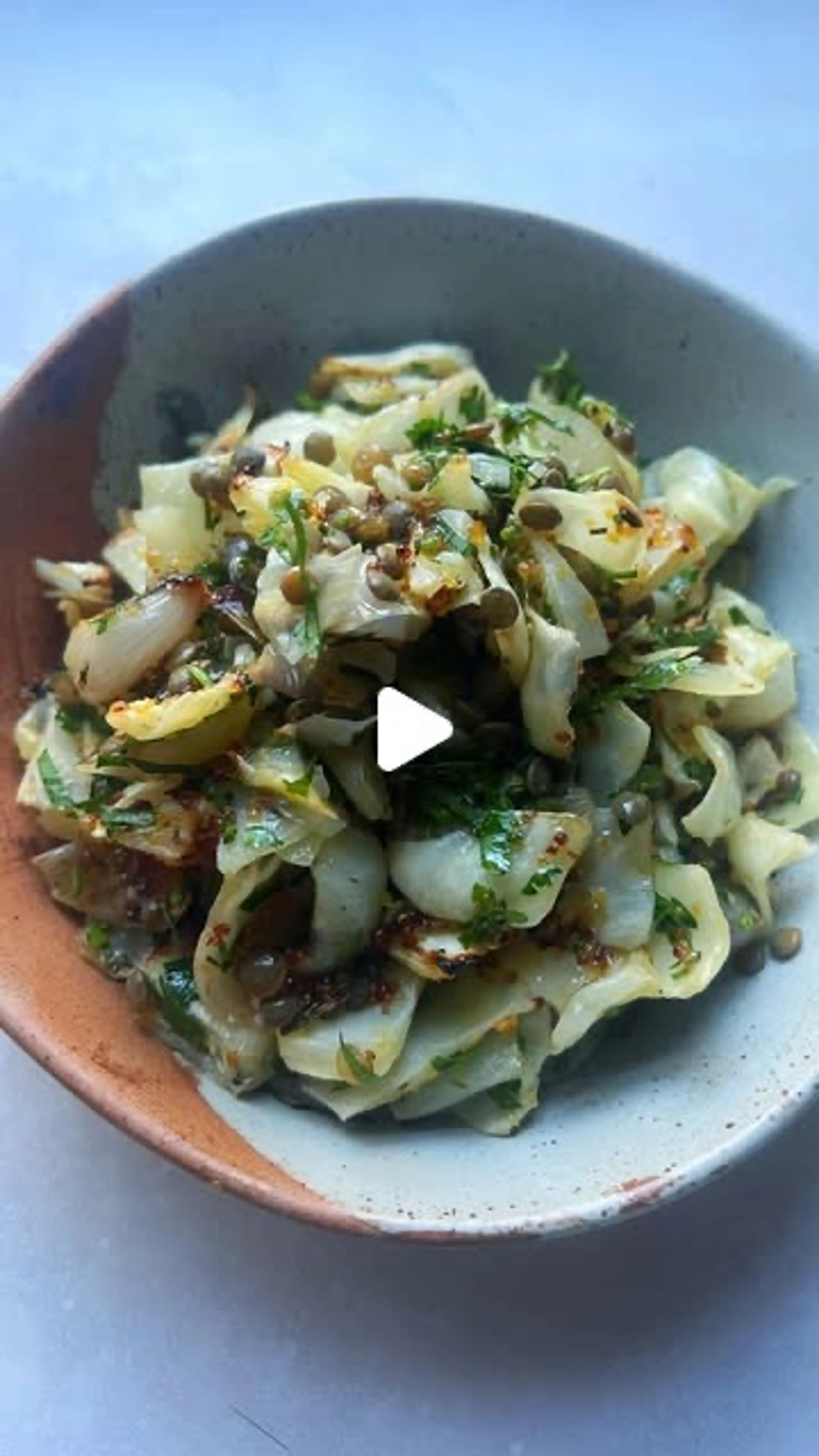 Honey Mustard Cabbage & Lentils