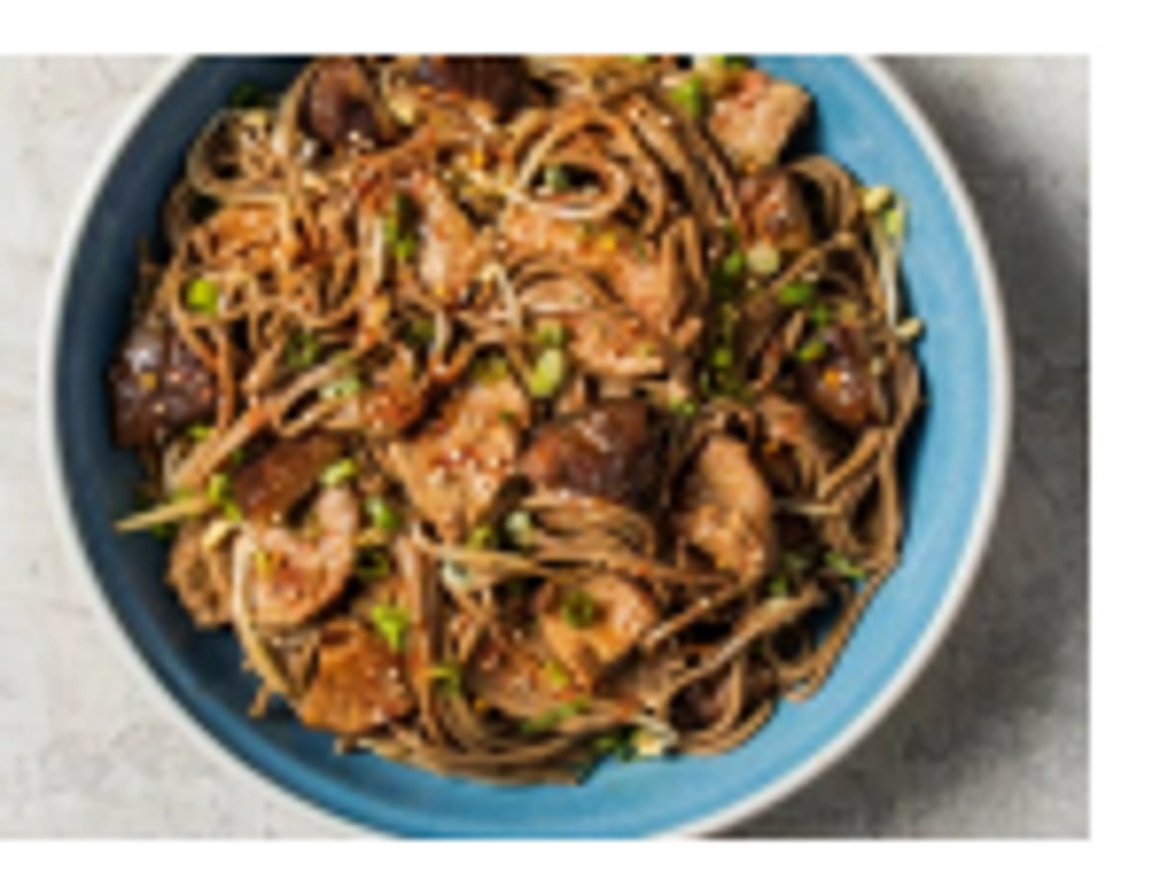 Soba Noodles with Pork, Scallions, and Shichimi Togarashi