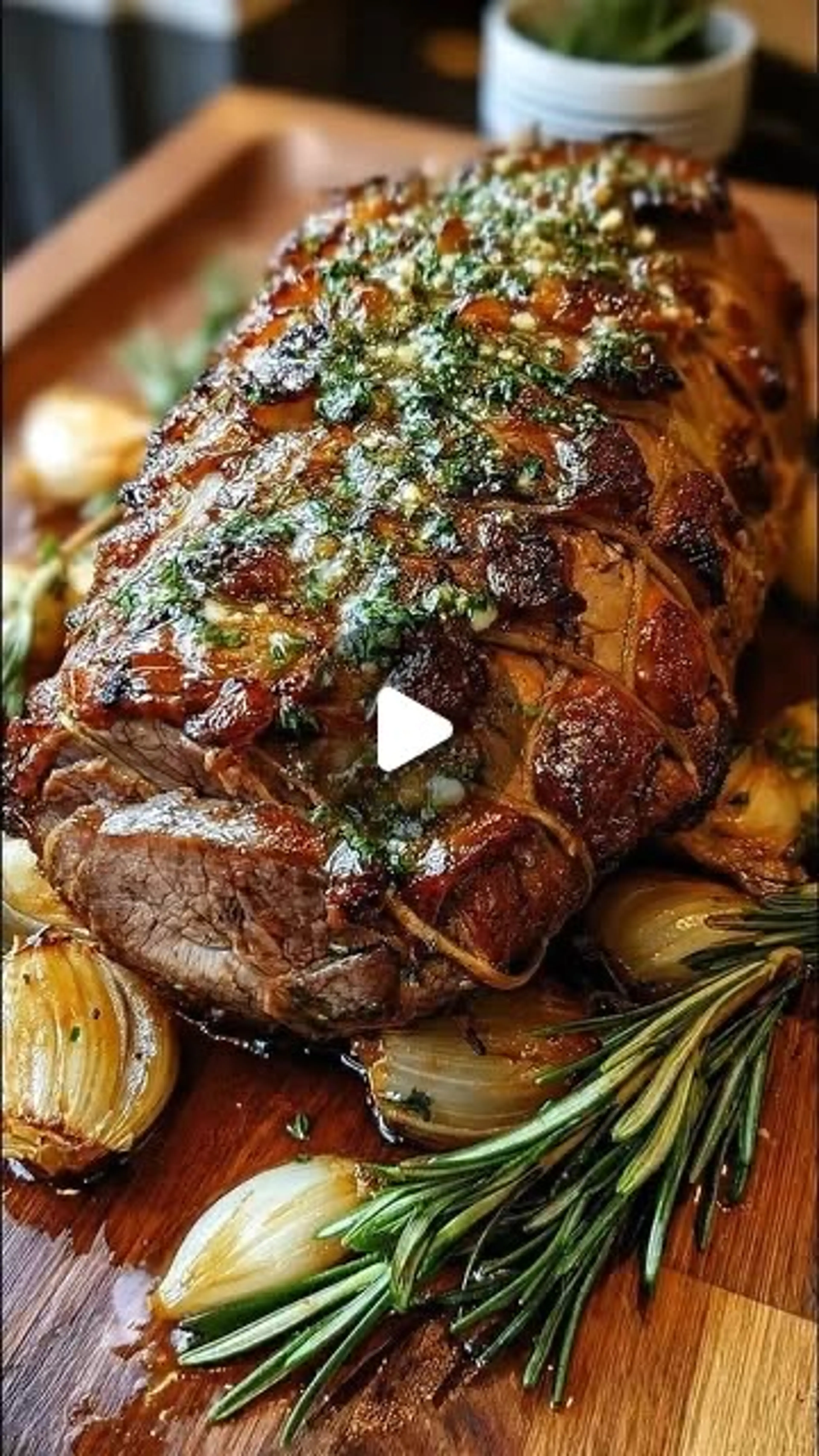 Slow Roasted Boneless Leg of Lamb