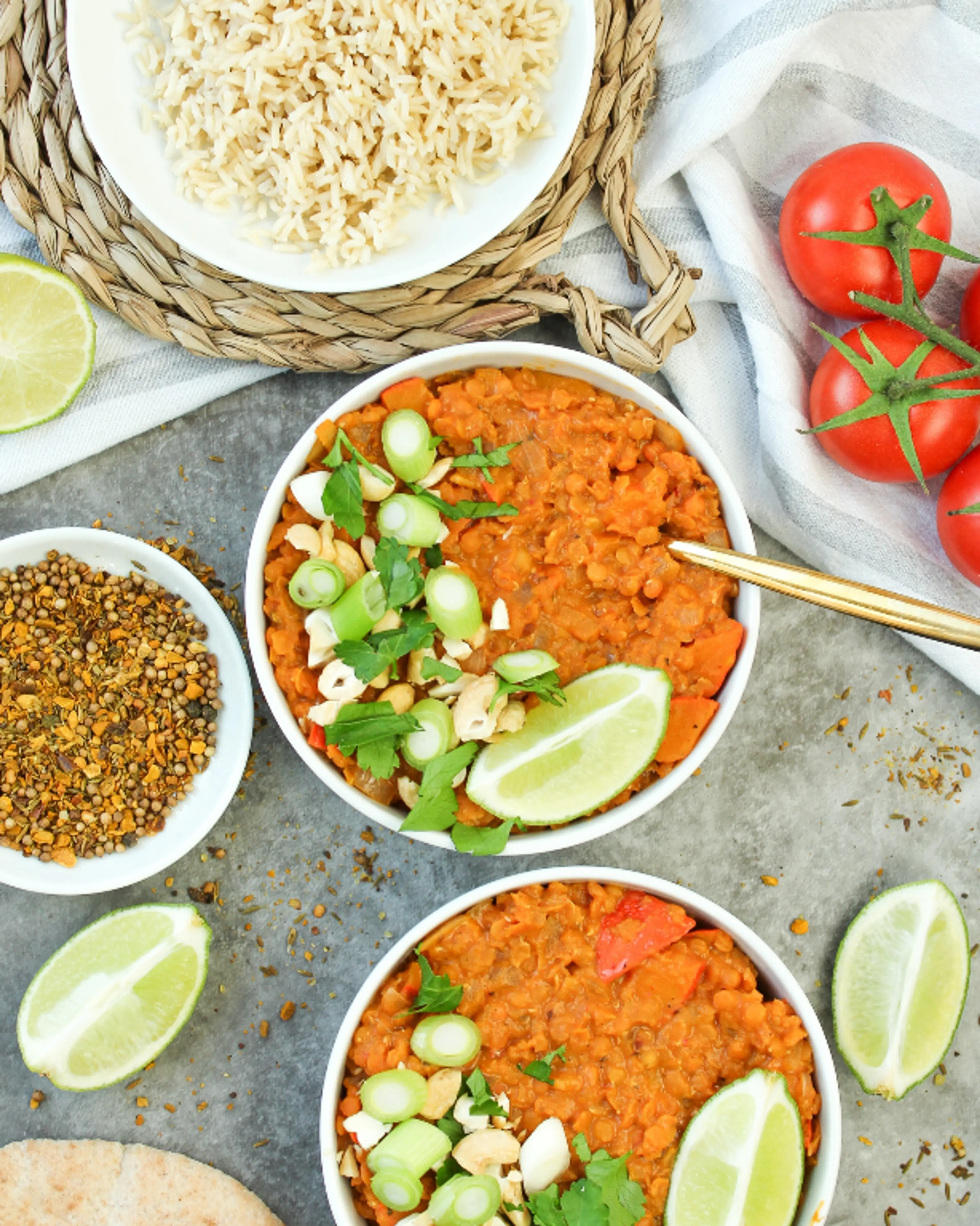 Linsencurry mit Kürbis