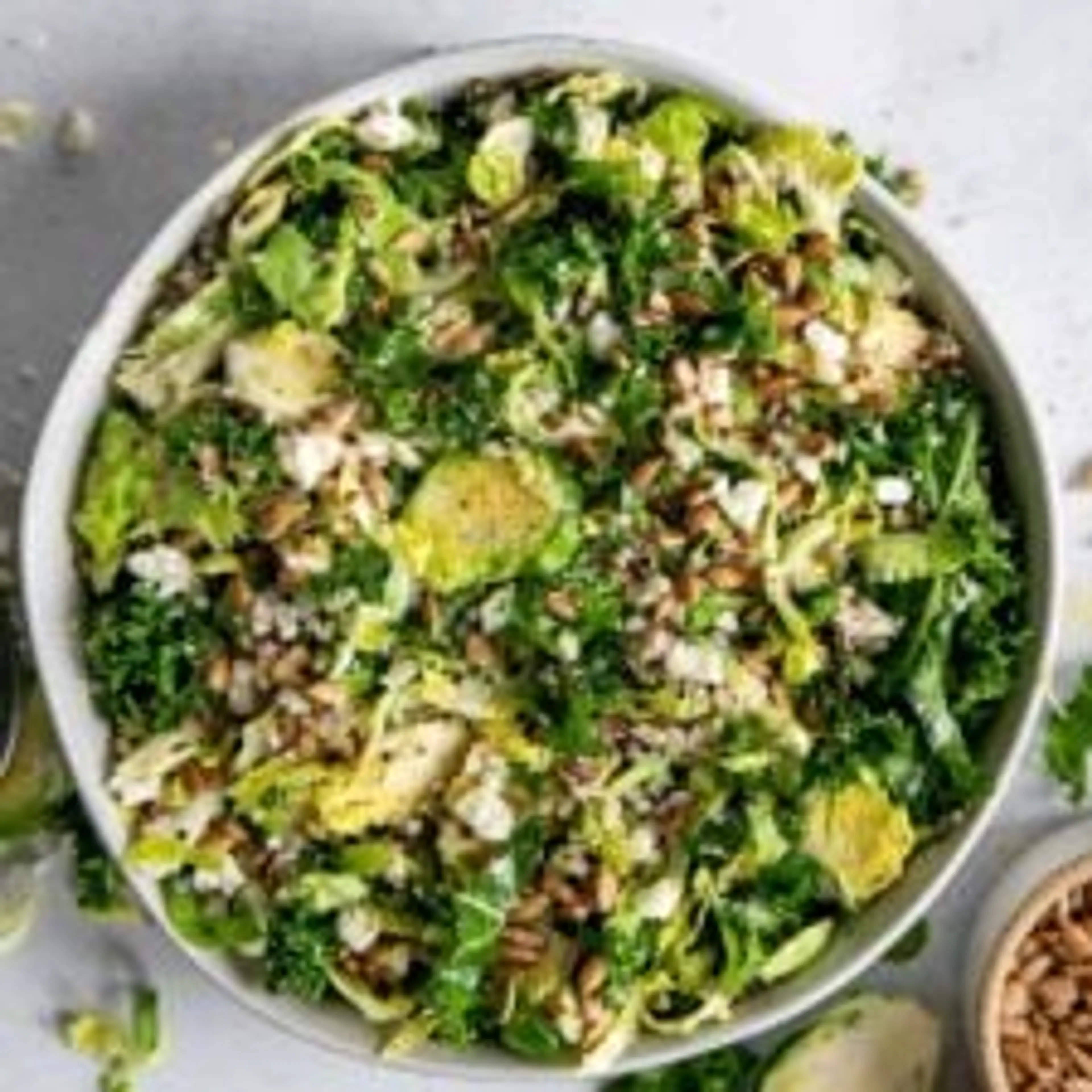 Shredded Brussels Sprouts Salad with Lemon