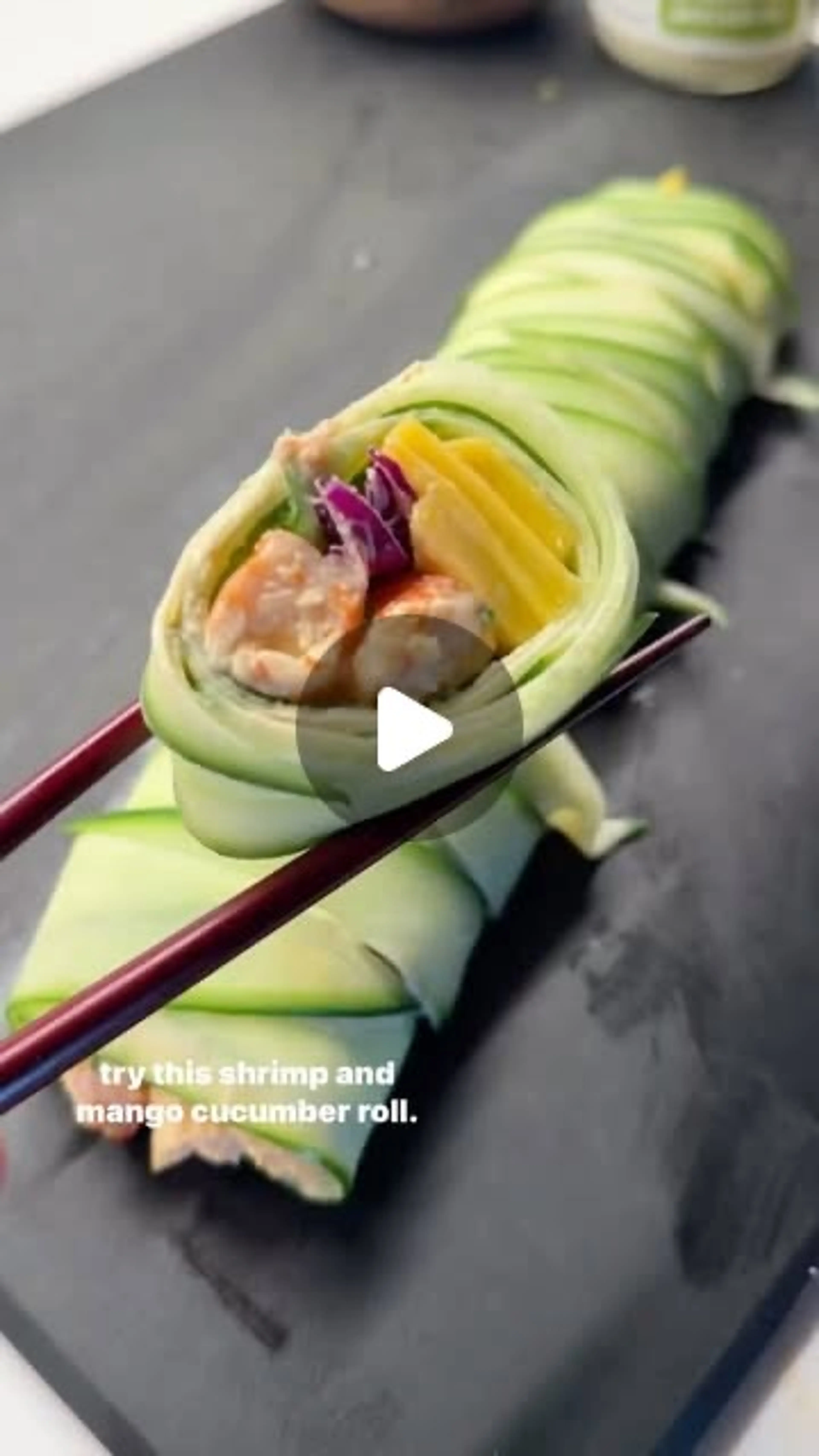 Mango Shrimp/Tofu Cucumber Roll