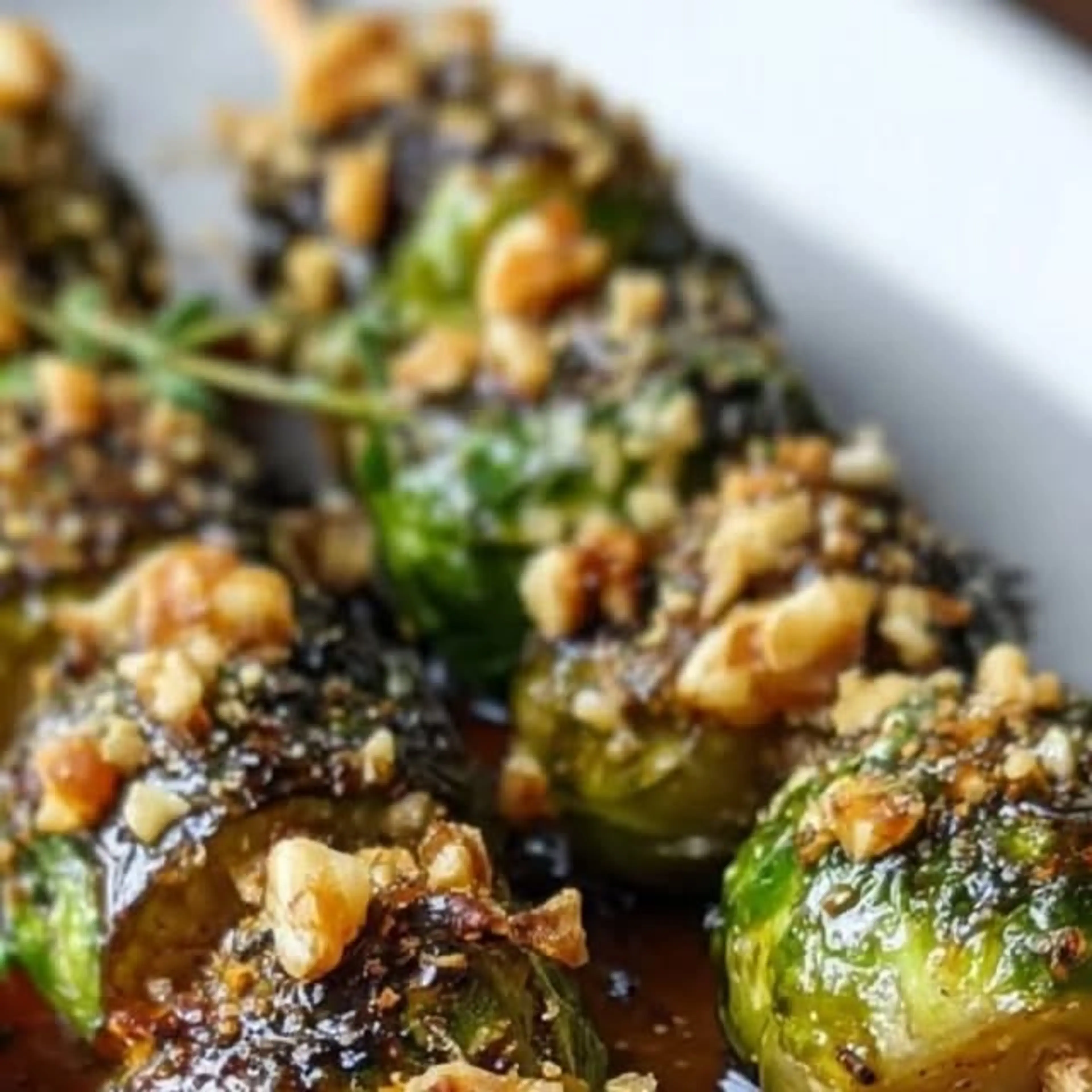Caramelized Brussels Sprouts Skewers with Walnut Honey