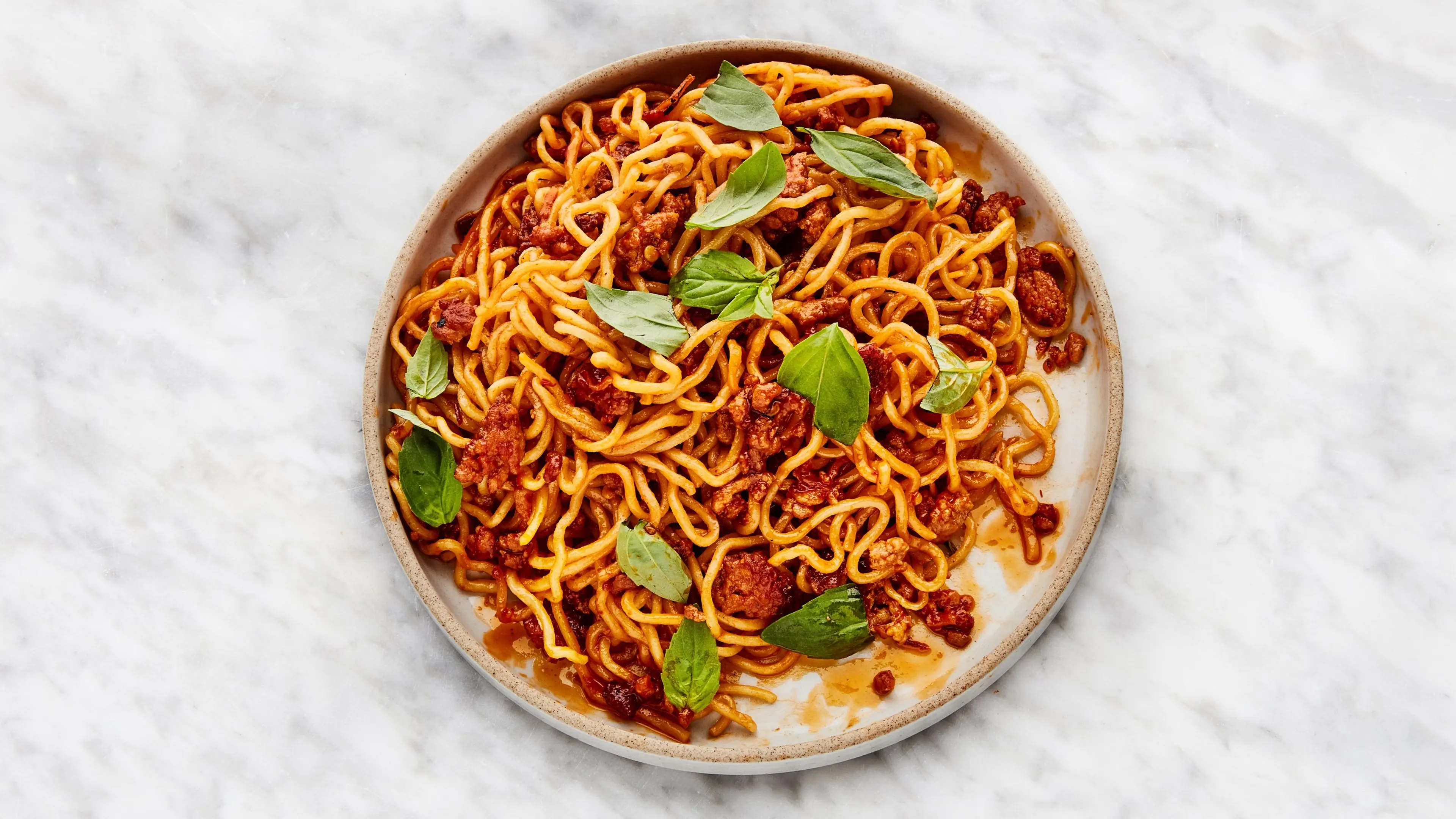 Spicy-Sweet Sambal Pork Noodles