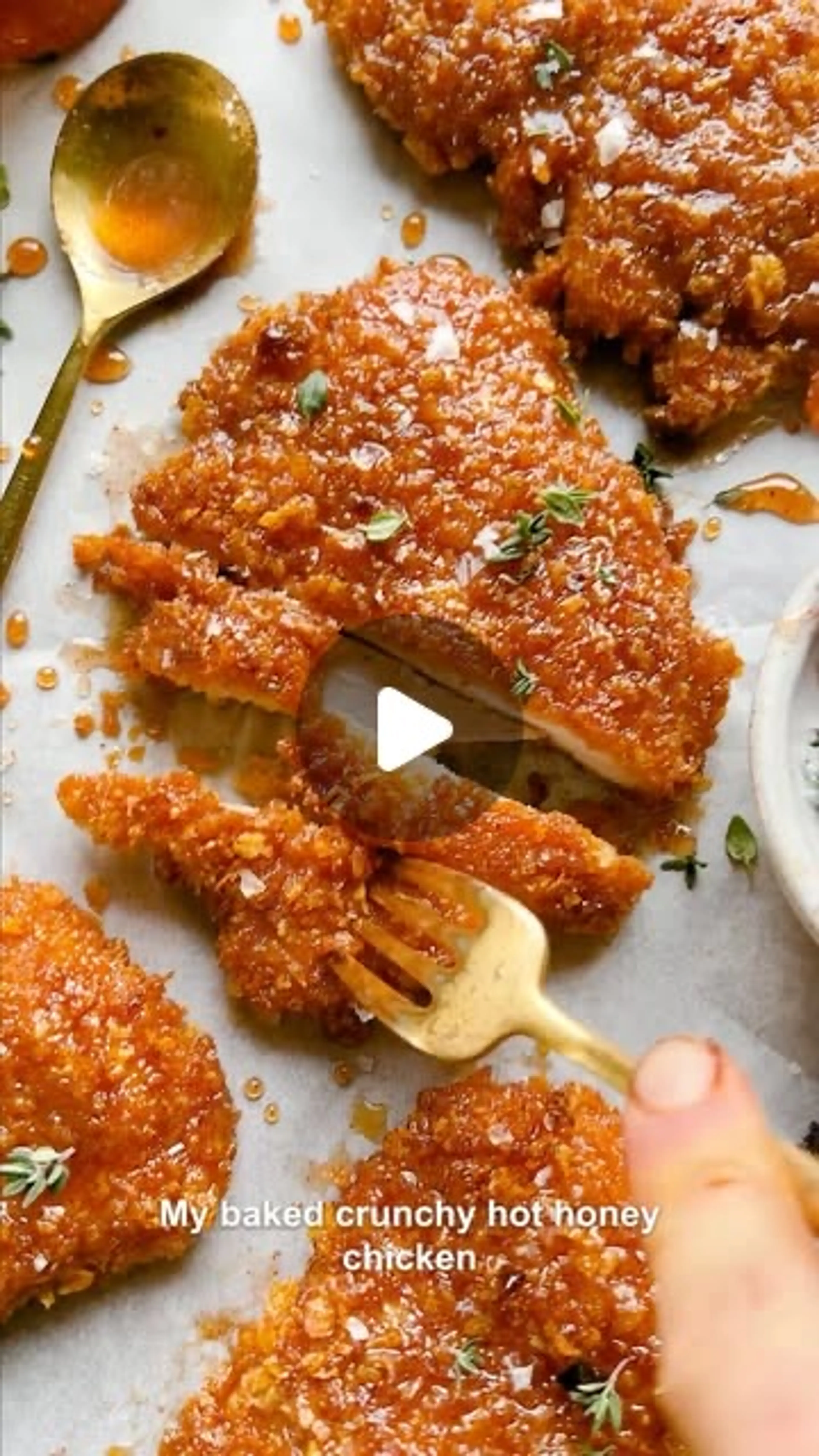 Baked Crunchy Hot Honey Chicken