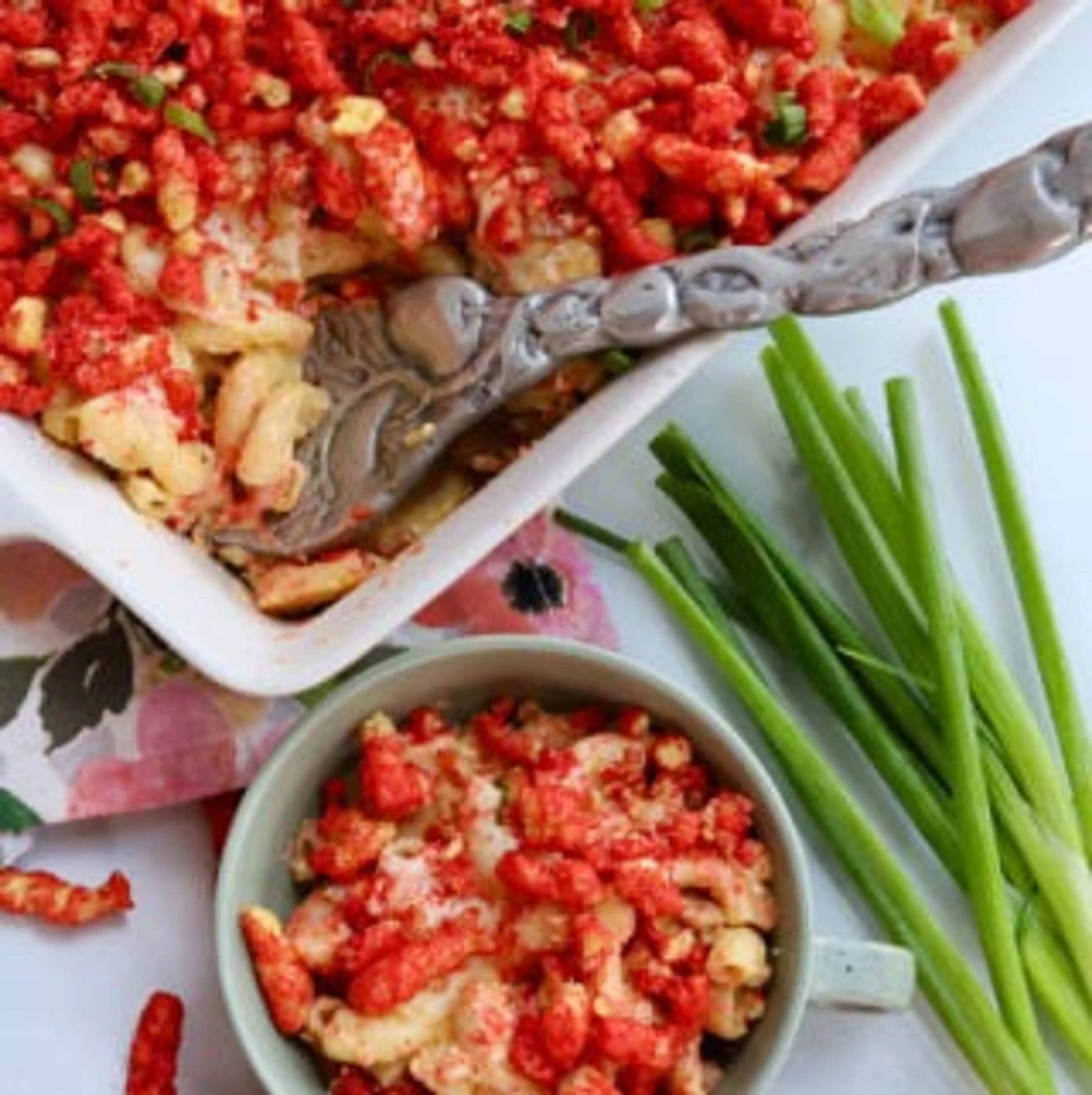 Super Creamy Mac and Cheese with Flamin' Hot Cheetos