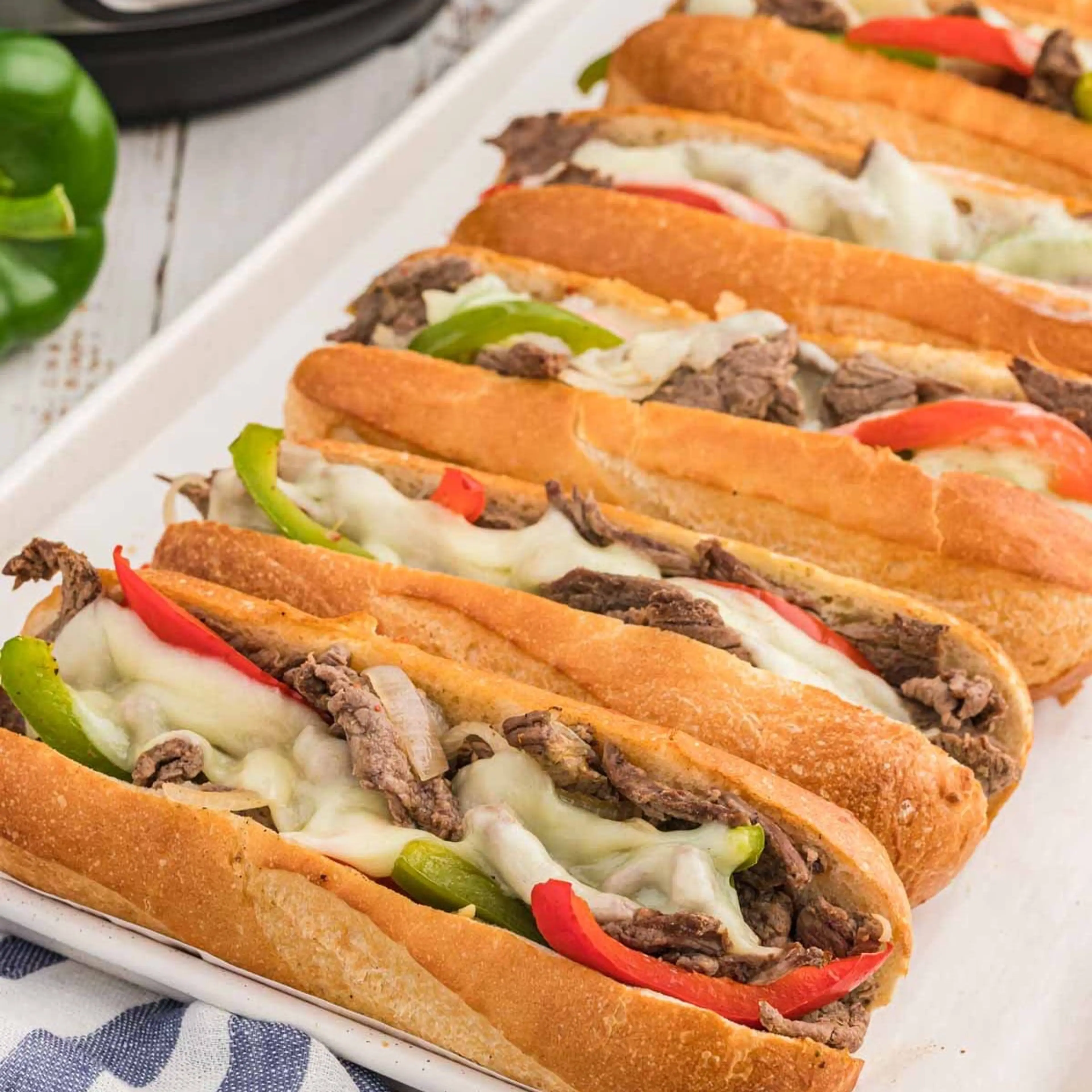 Instant pot Philly Cheesesteaks Sandwiches