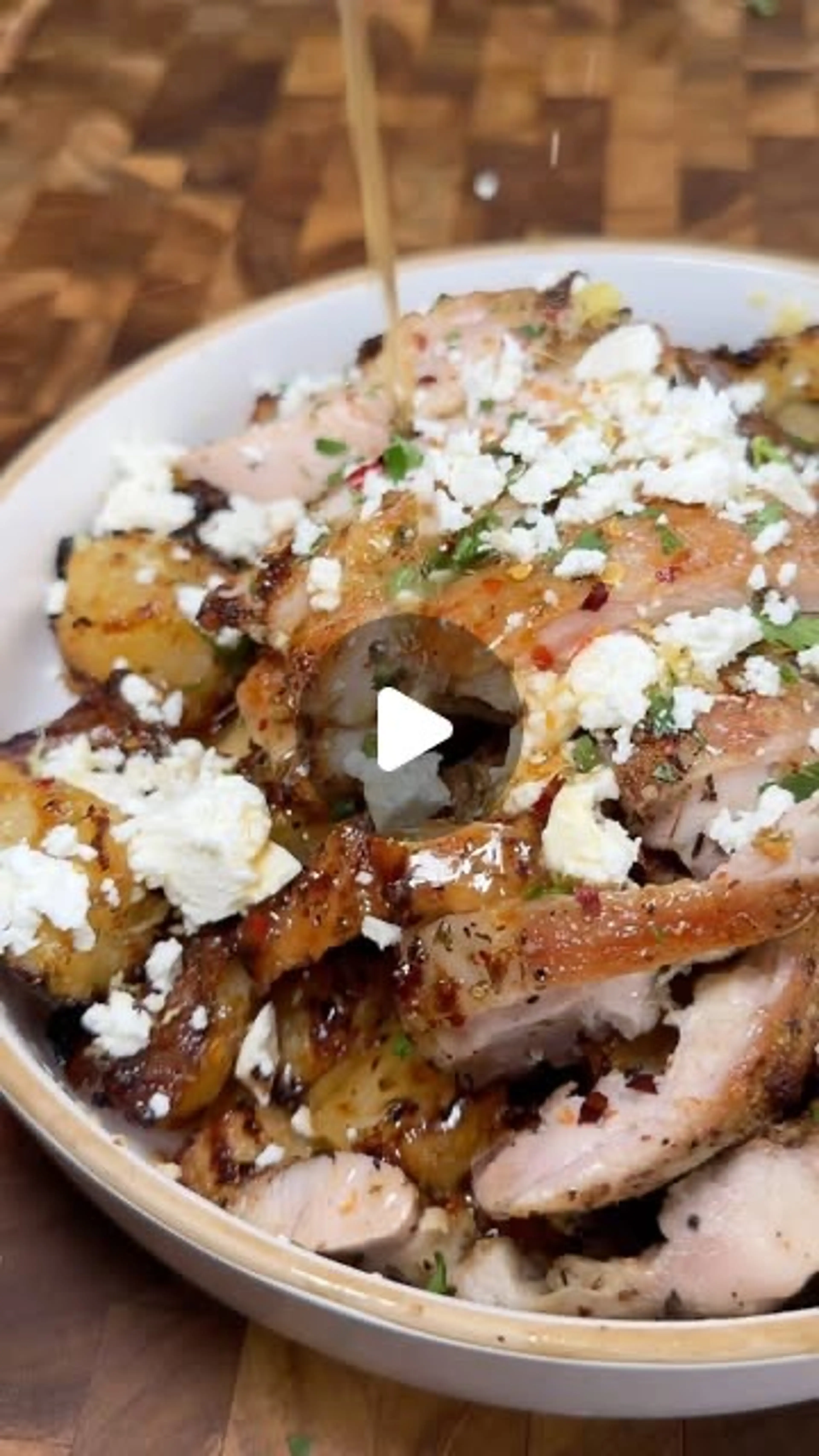 Easy Crunchy Mediterranean Roast Potatoes with Chicken