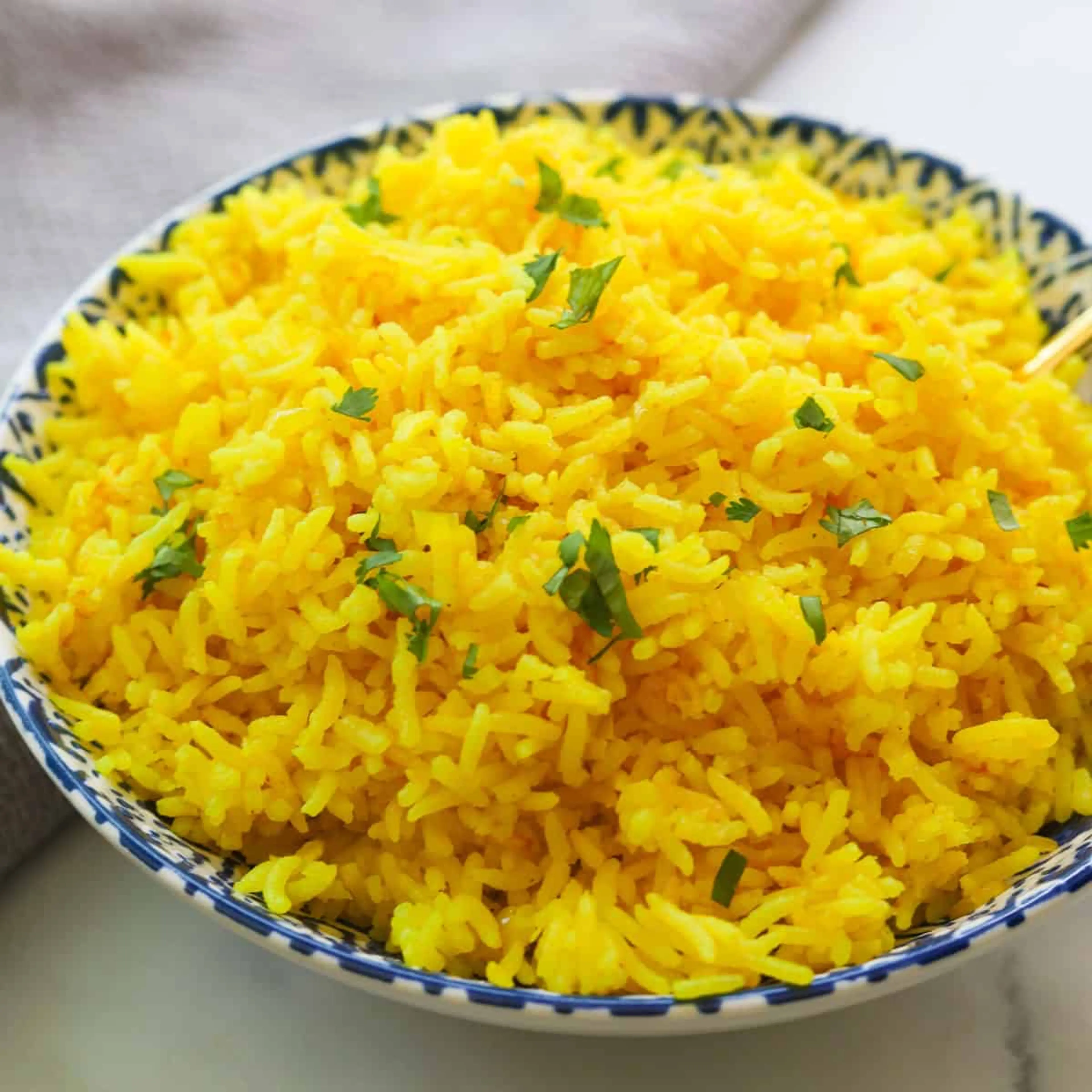 Easy Rice Cooker Turmeric (Yellow) Basmati Rice