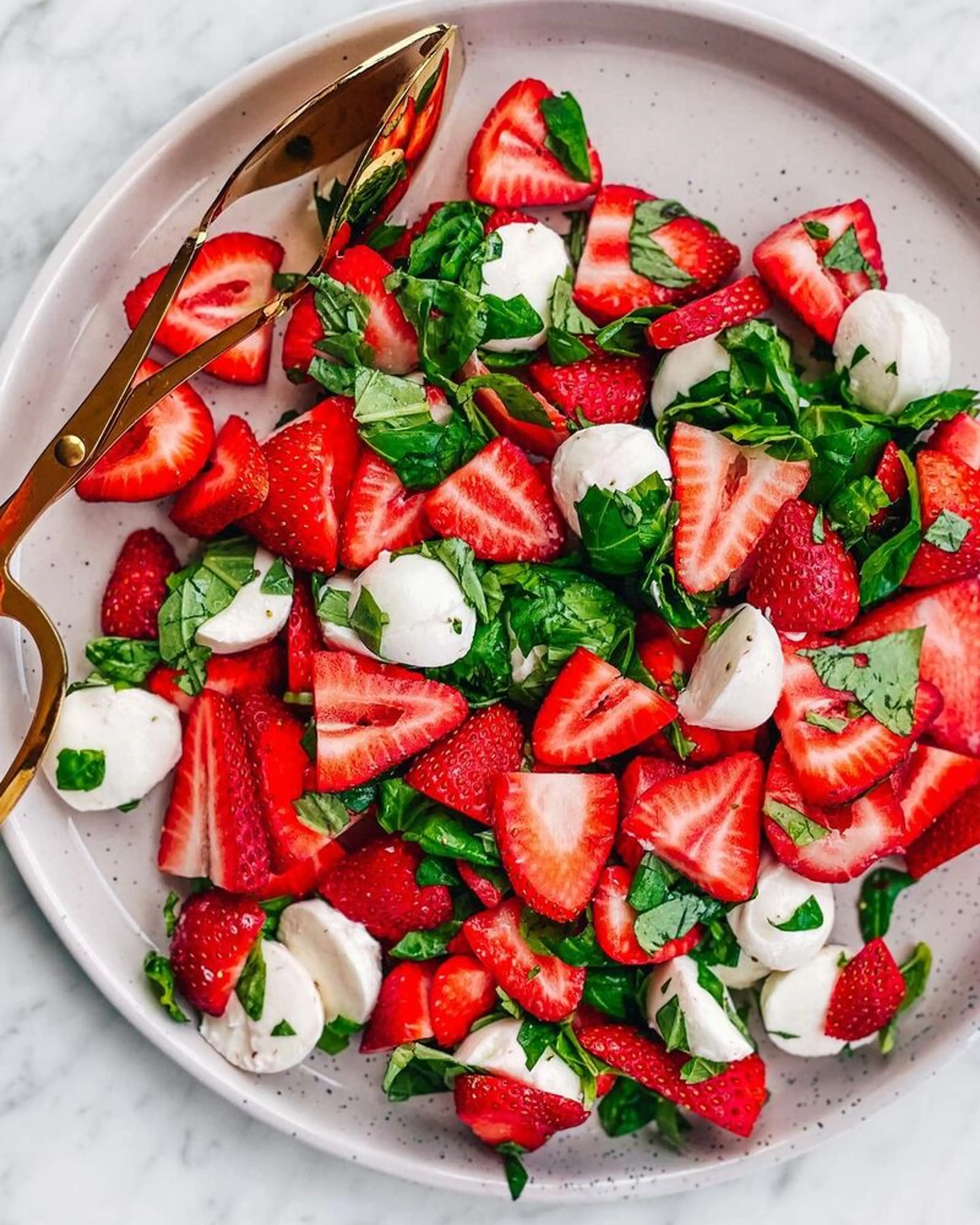 Strawberry Basil Mozzarella Salad