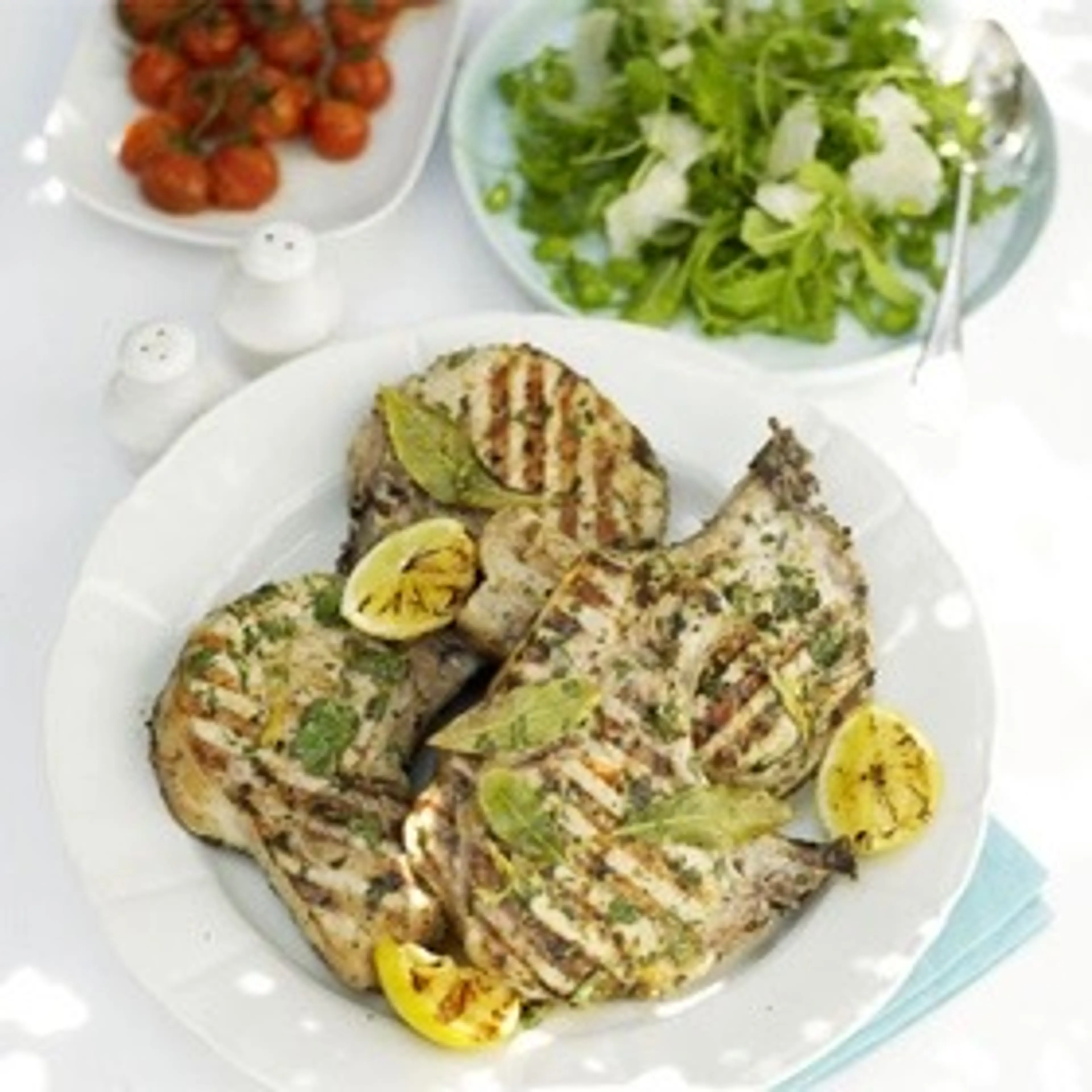 Herb & lemon pork chops