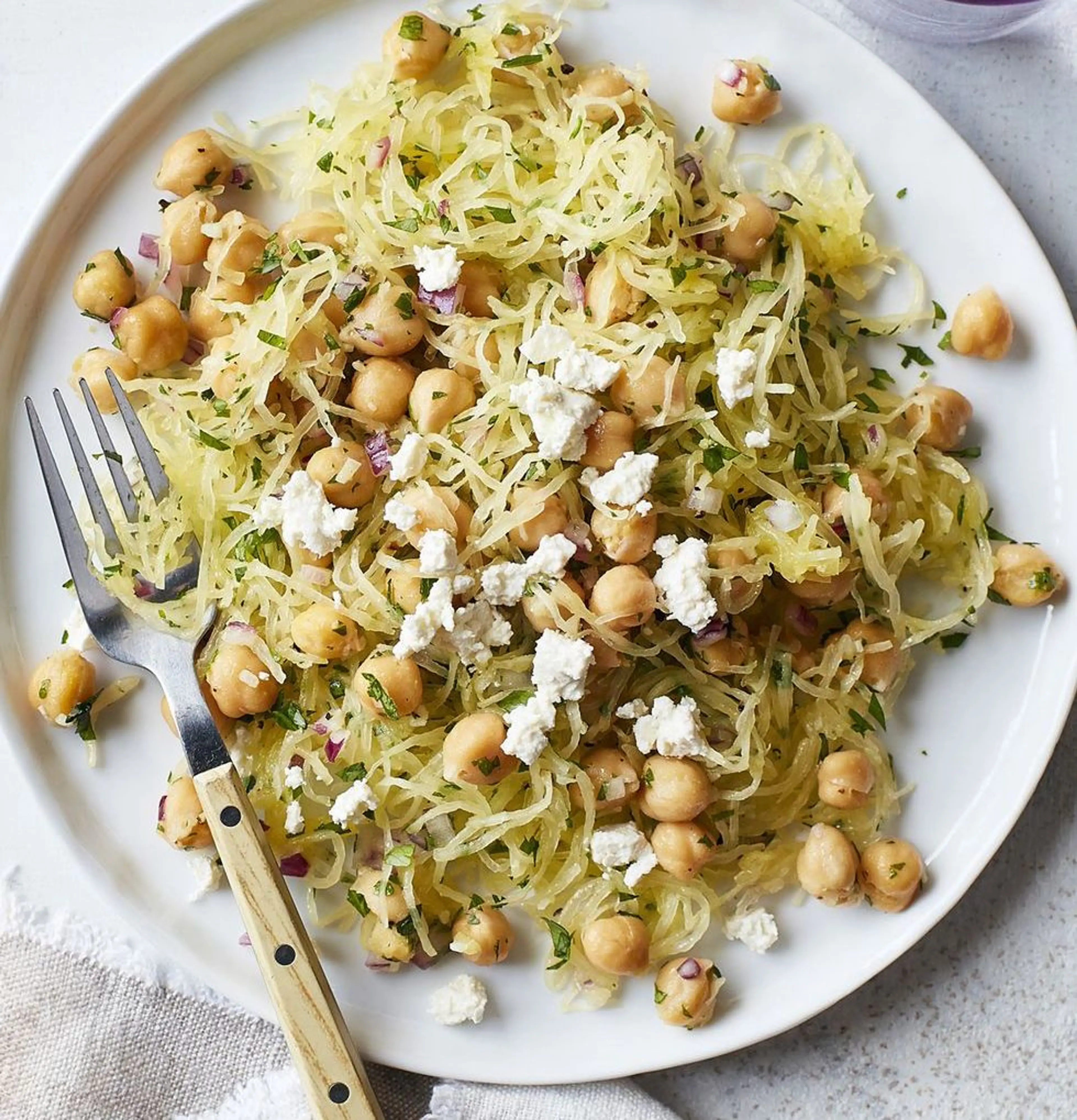 Spaghetti Squash and Chickpea Sauté