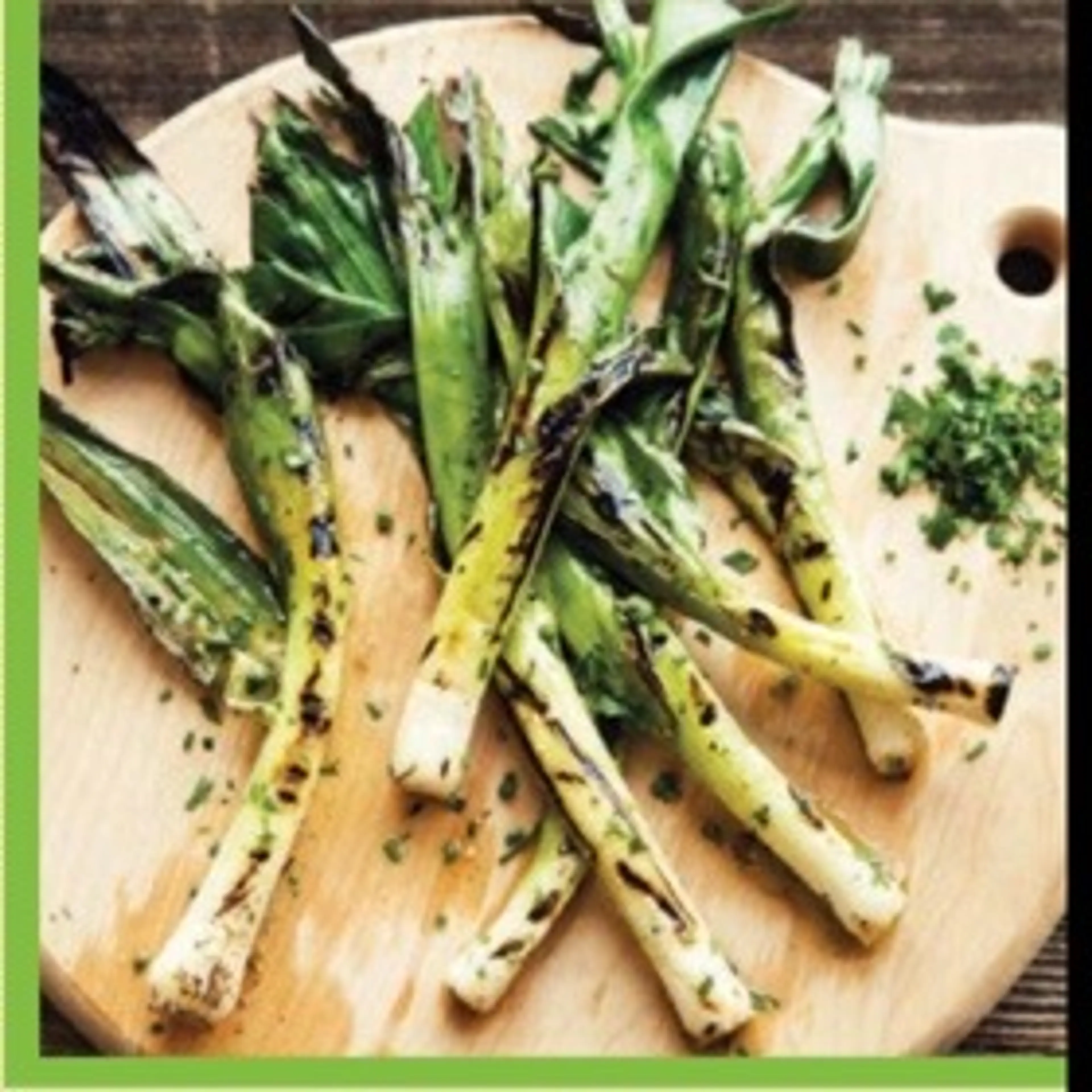 Grilled Baby a Leeks With Parsley & Chives