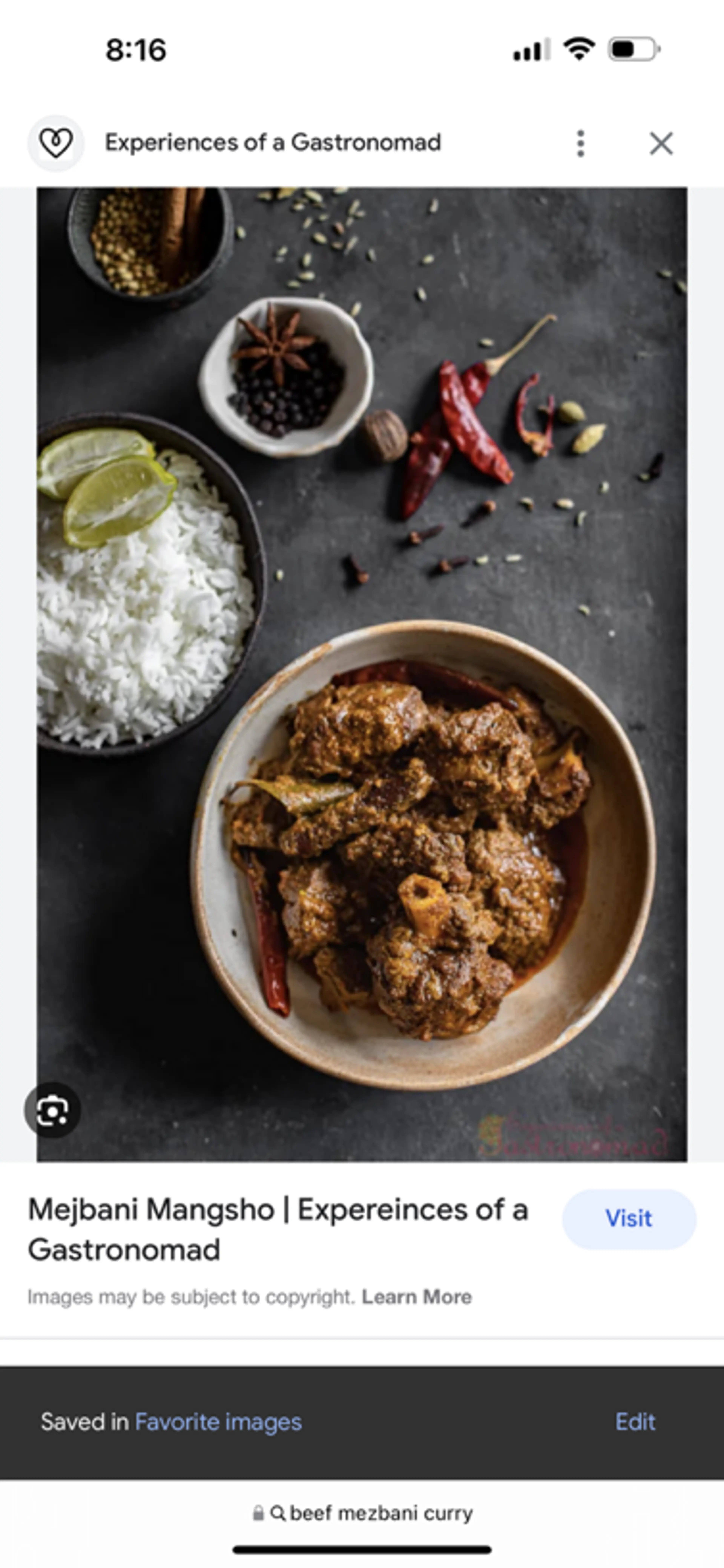 Beef Mezbhani Curry