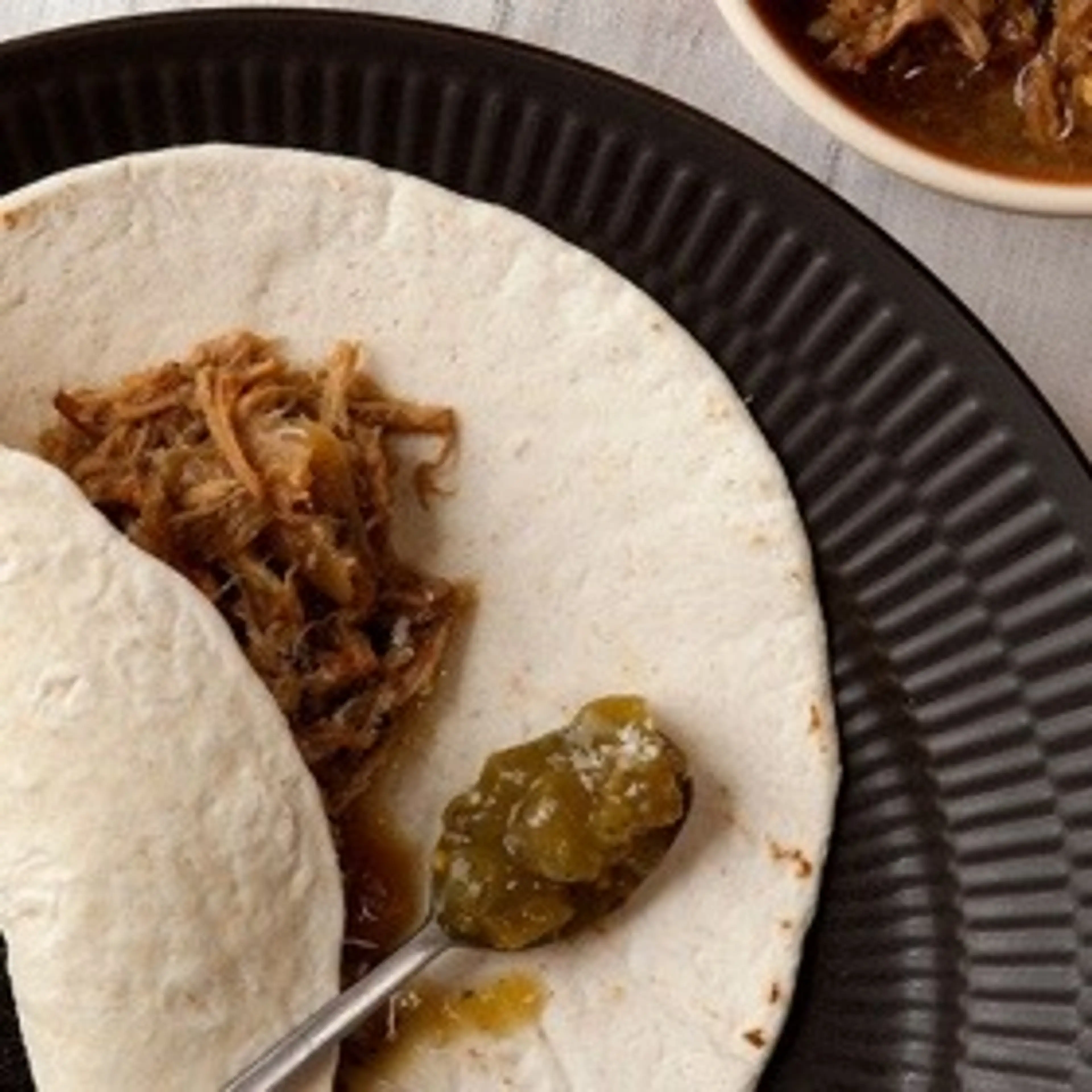 Slow-Braised Pork Shoulder with Salsa