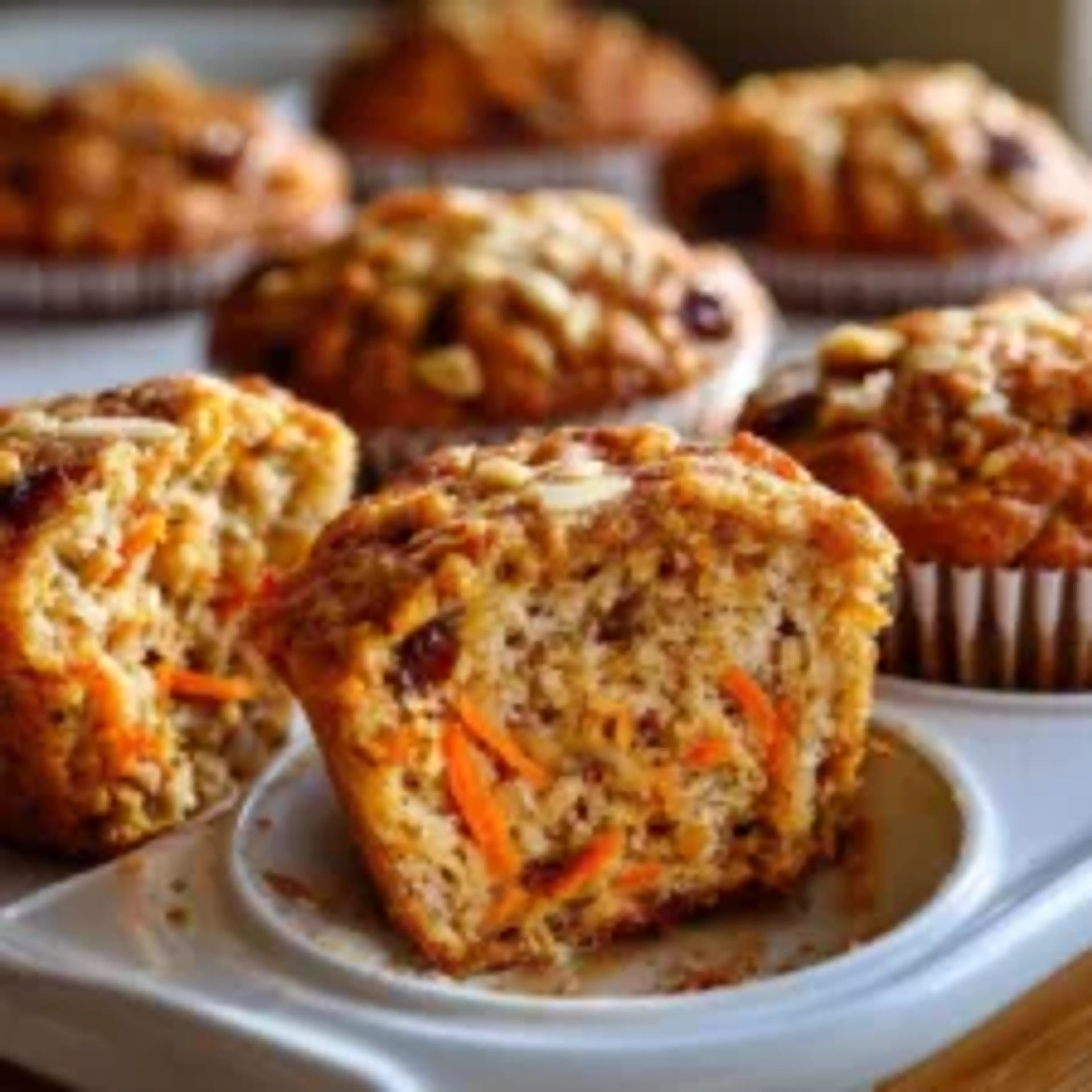 Carrot Cake Oat Cottage Cheese Muffins: 6g Protein Bliss