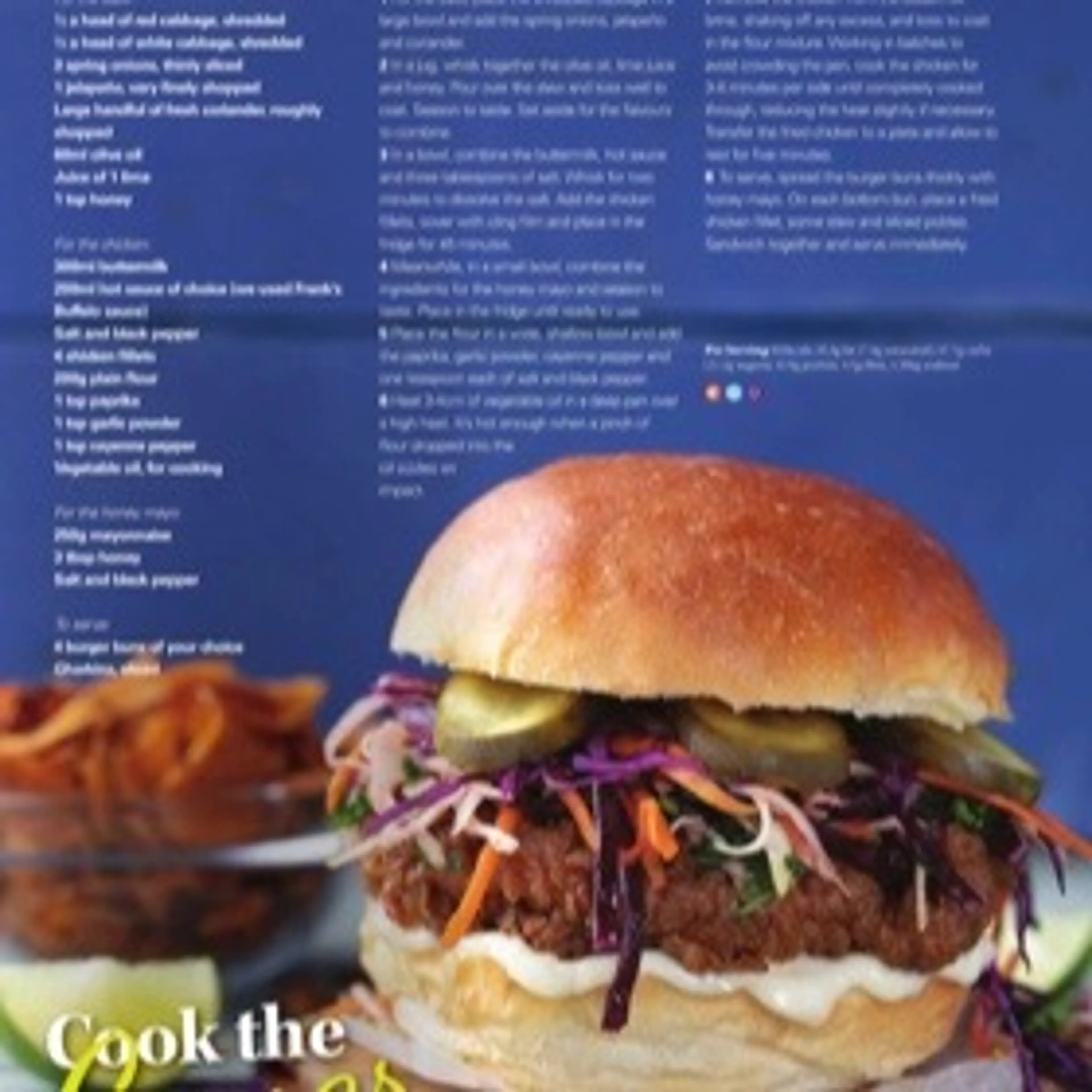 Spicy Southern Frued Chcken Burger With Honey Mayo