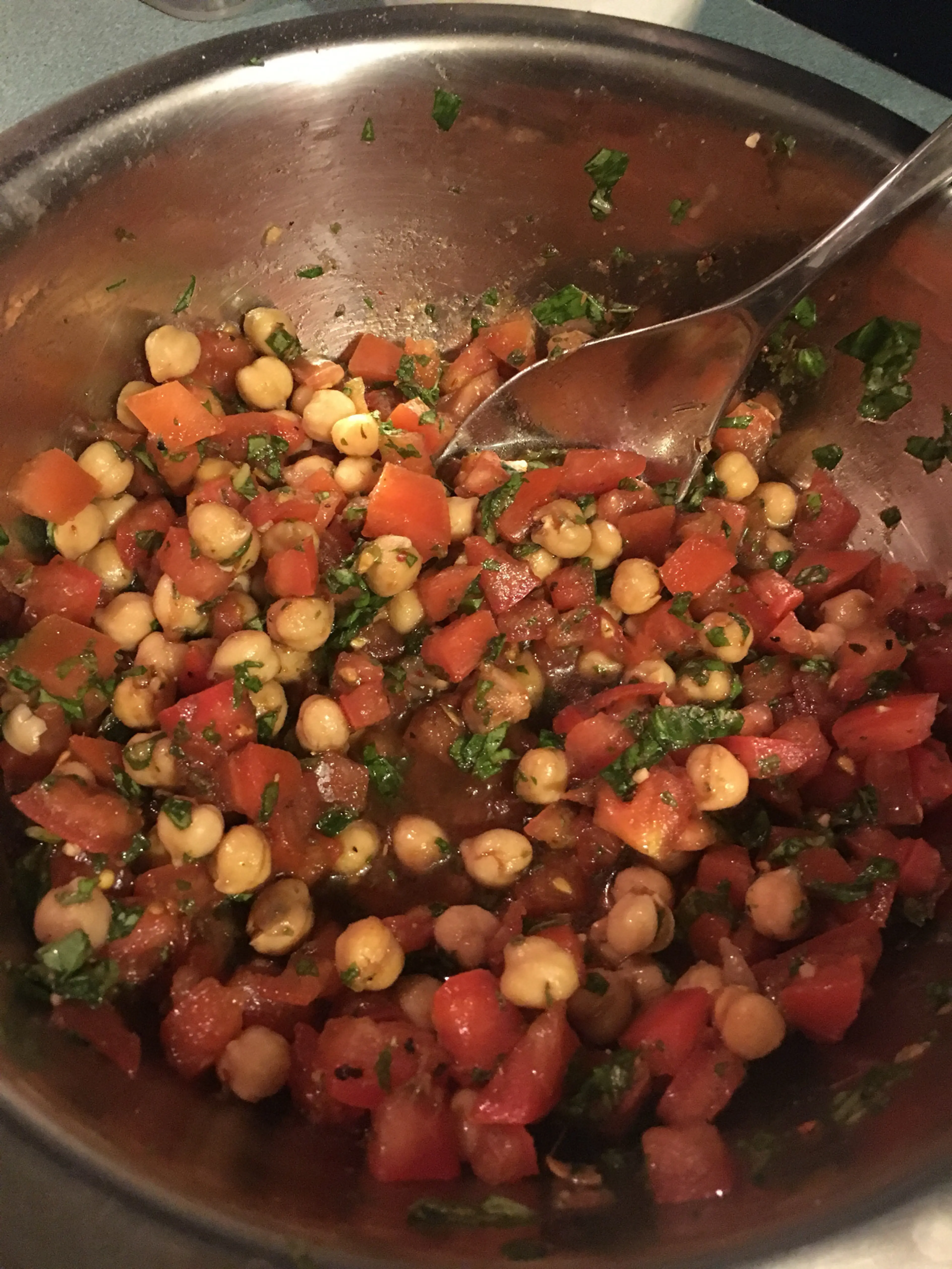 Chickpea & Goat Cheese Bruschetta