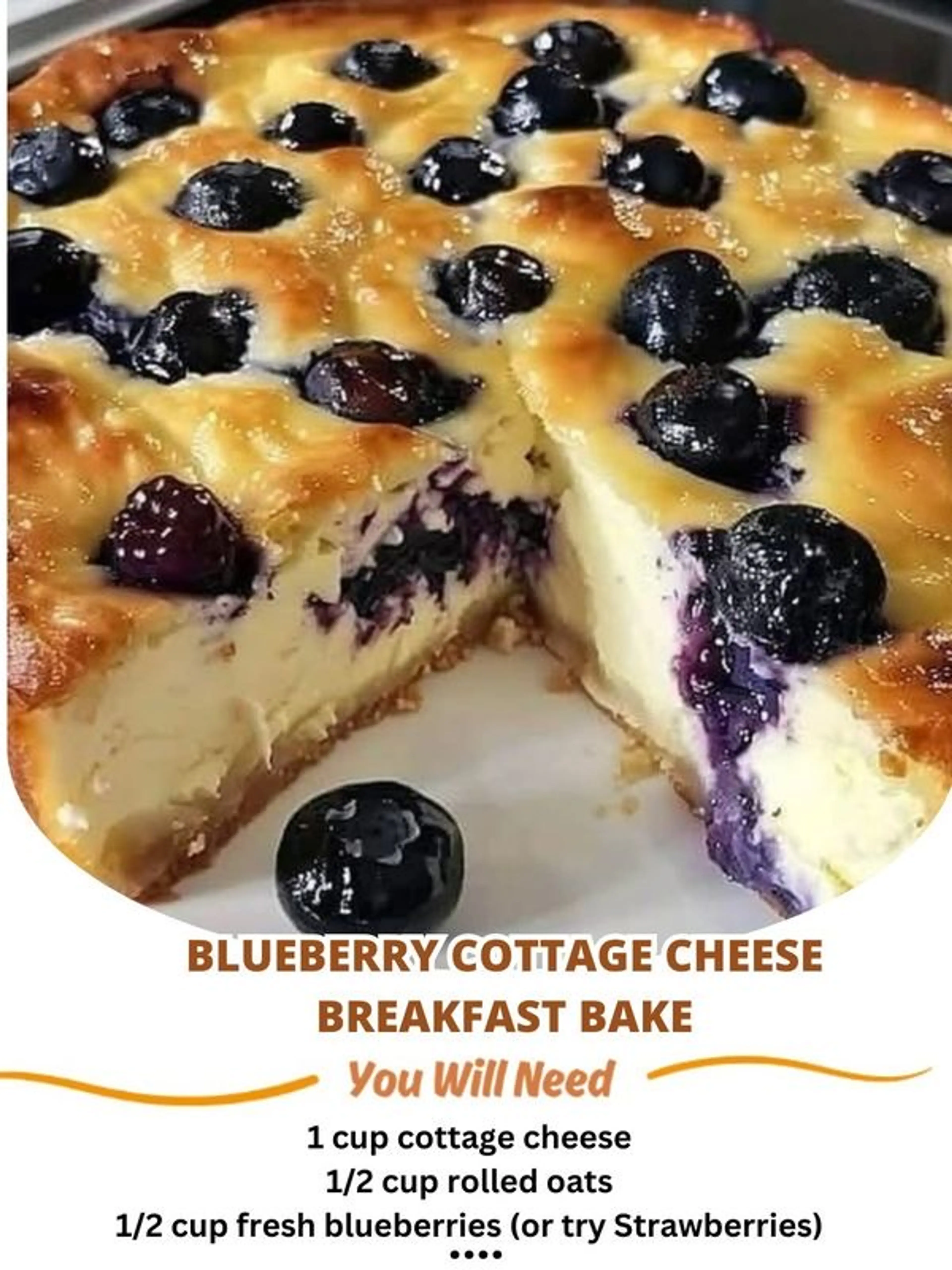 Blueberry Cottage Cheese Breakfast Bake