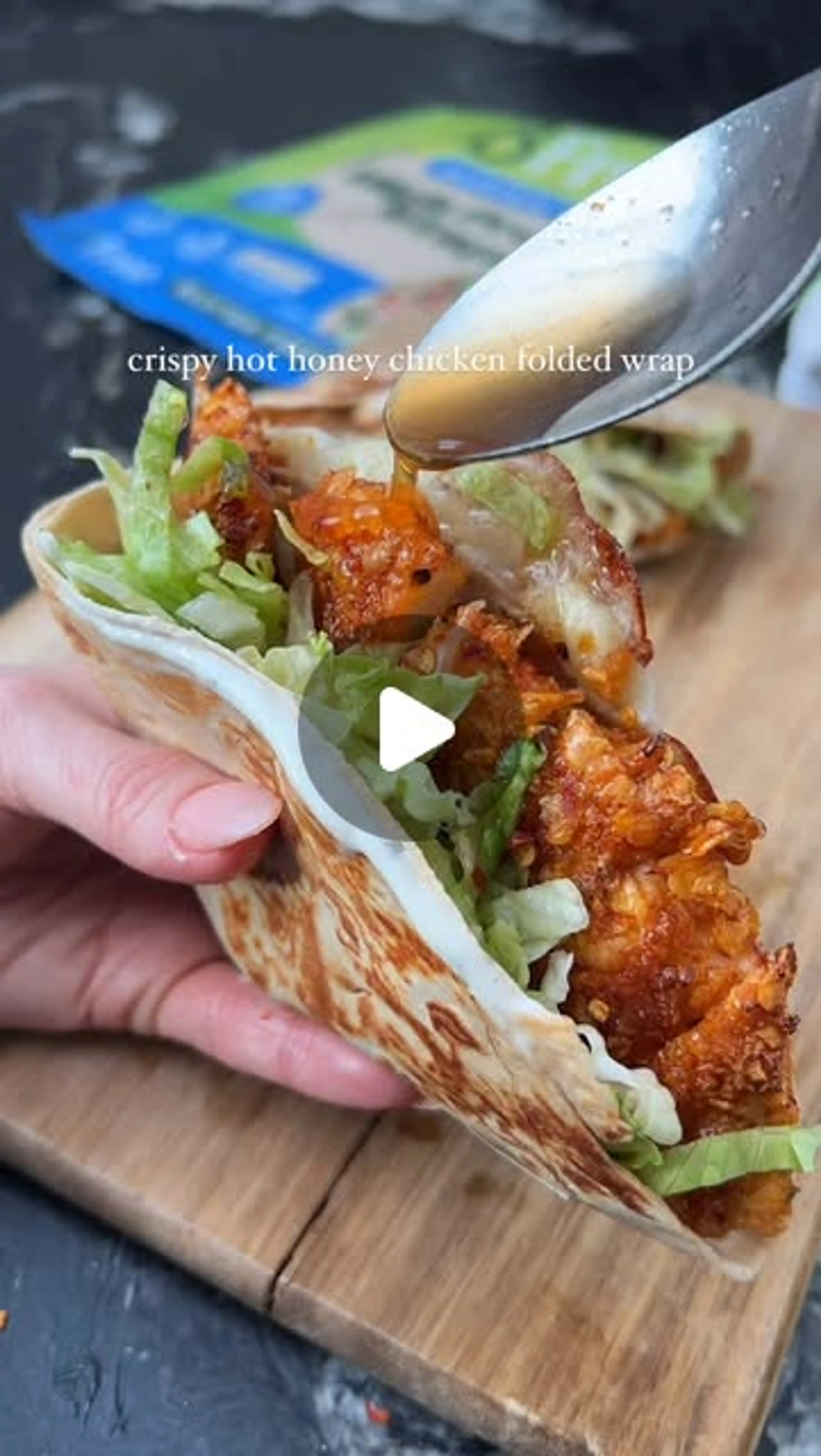 Crispy Hot Honey Chicken Folded Wraps